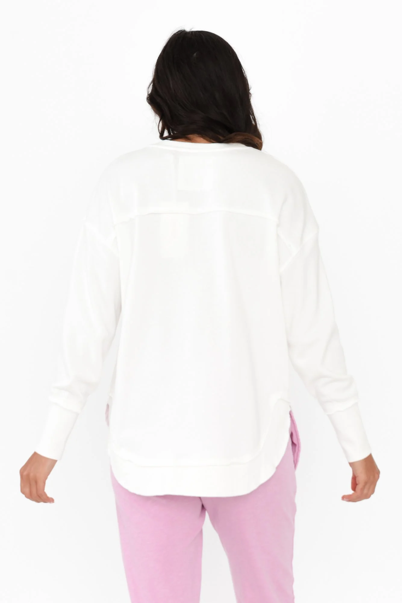 Simplified White Confetti Crewneck Sweatshirt - Image 4