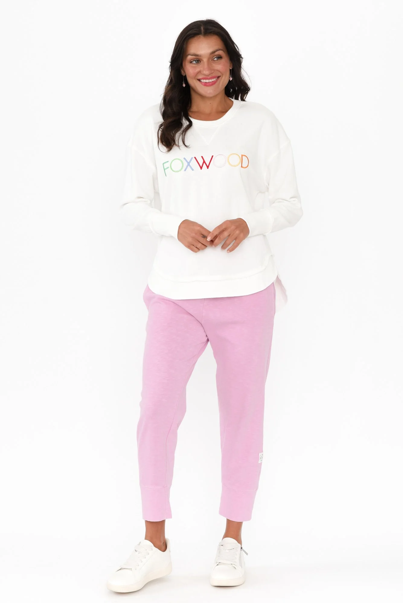 Simplified White Confetti Crewneck Sweatshirt - Image 6