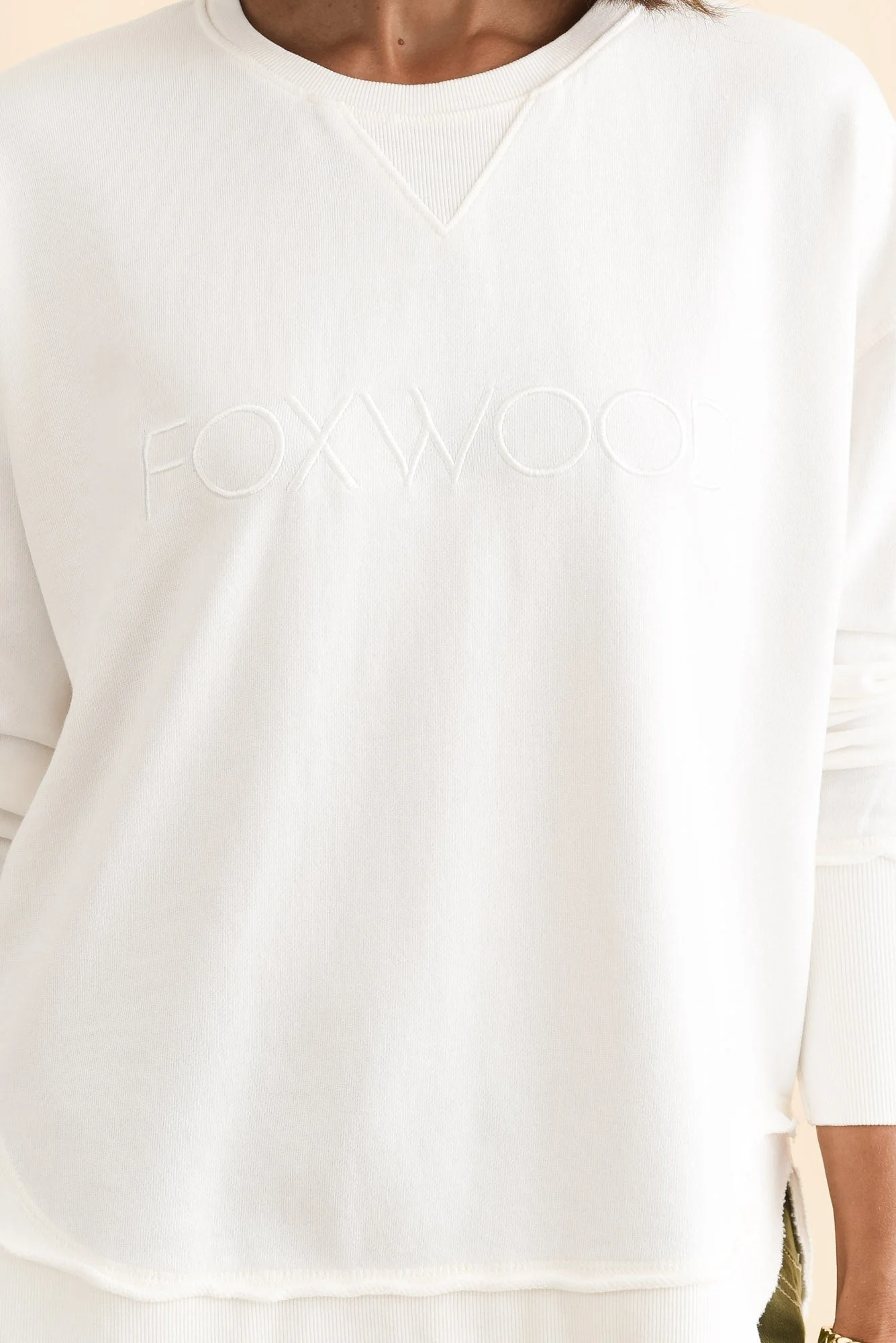 Simplified White Crewneck Sweatshirt - Image 7