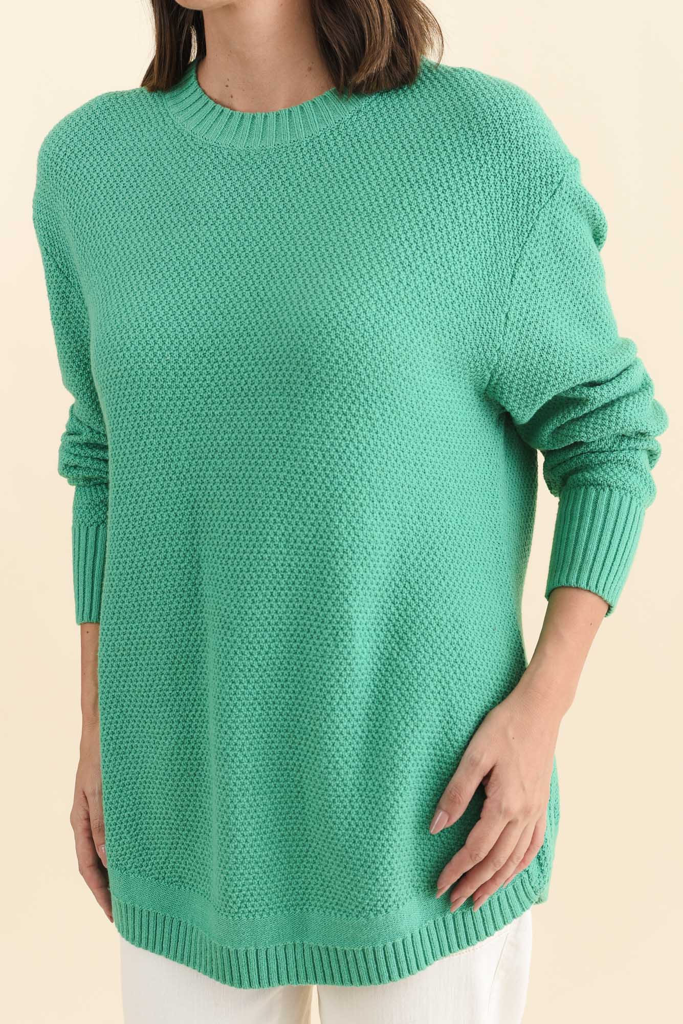 Skylar Green Cotton Blend Knit Jumper - Image 5