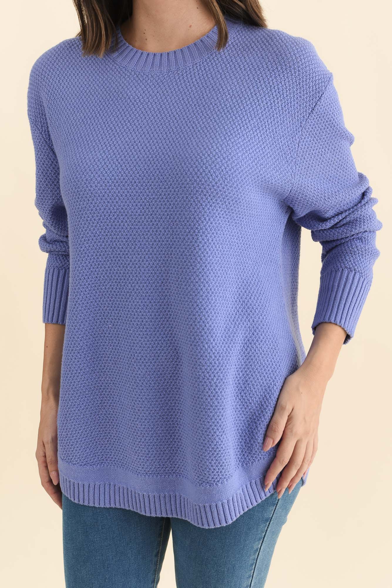 Skylar Lilac Cotton Blend Knit Jumper - Image 6