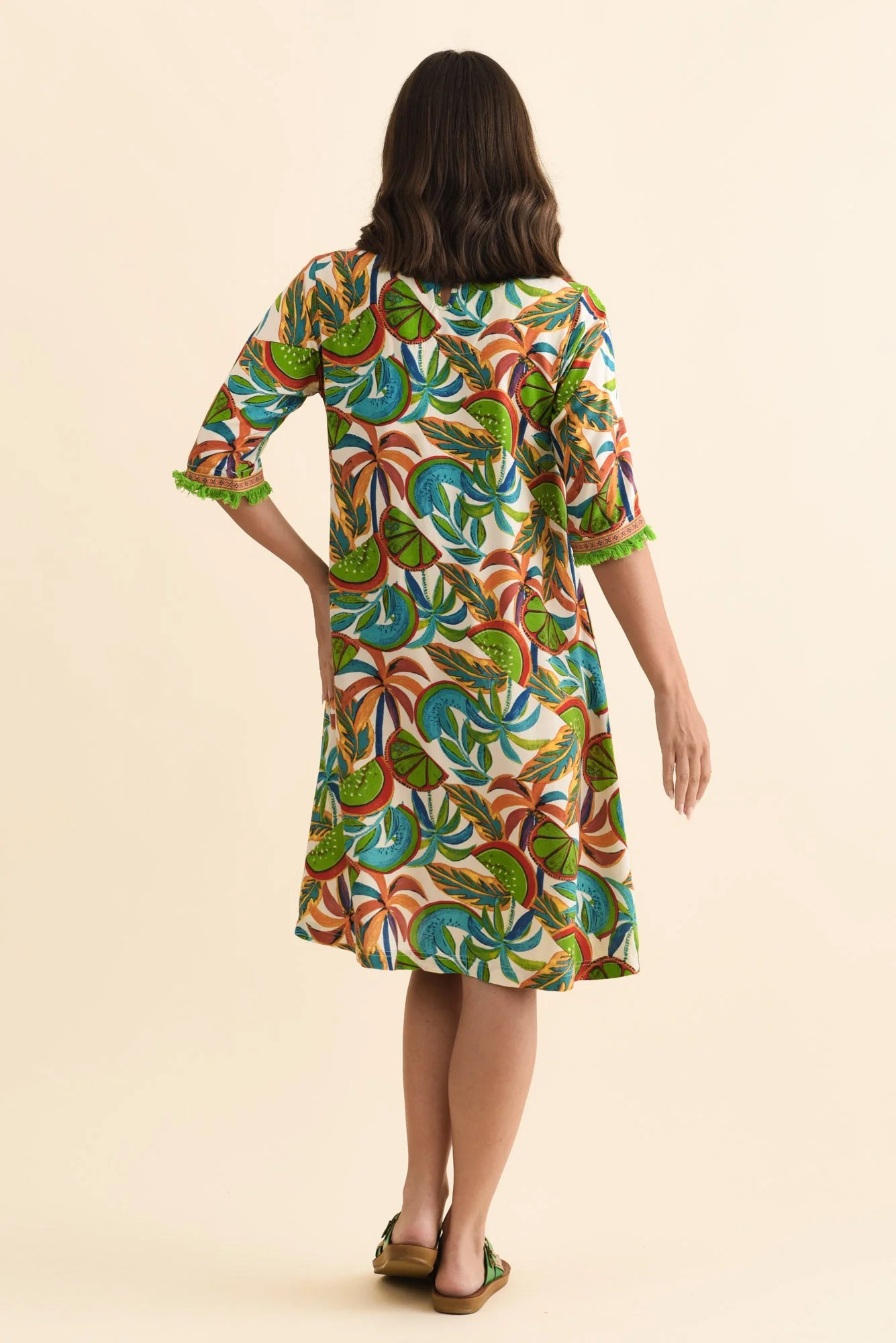 Solara Green Tropical Pocket Dress - Image 4