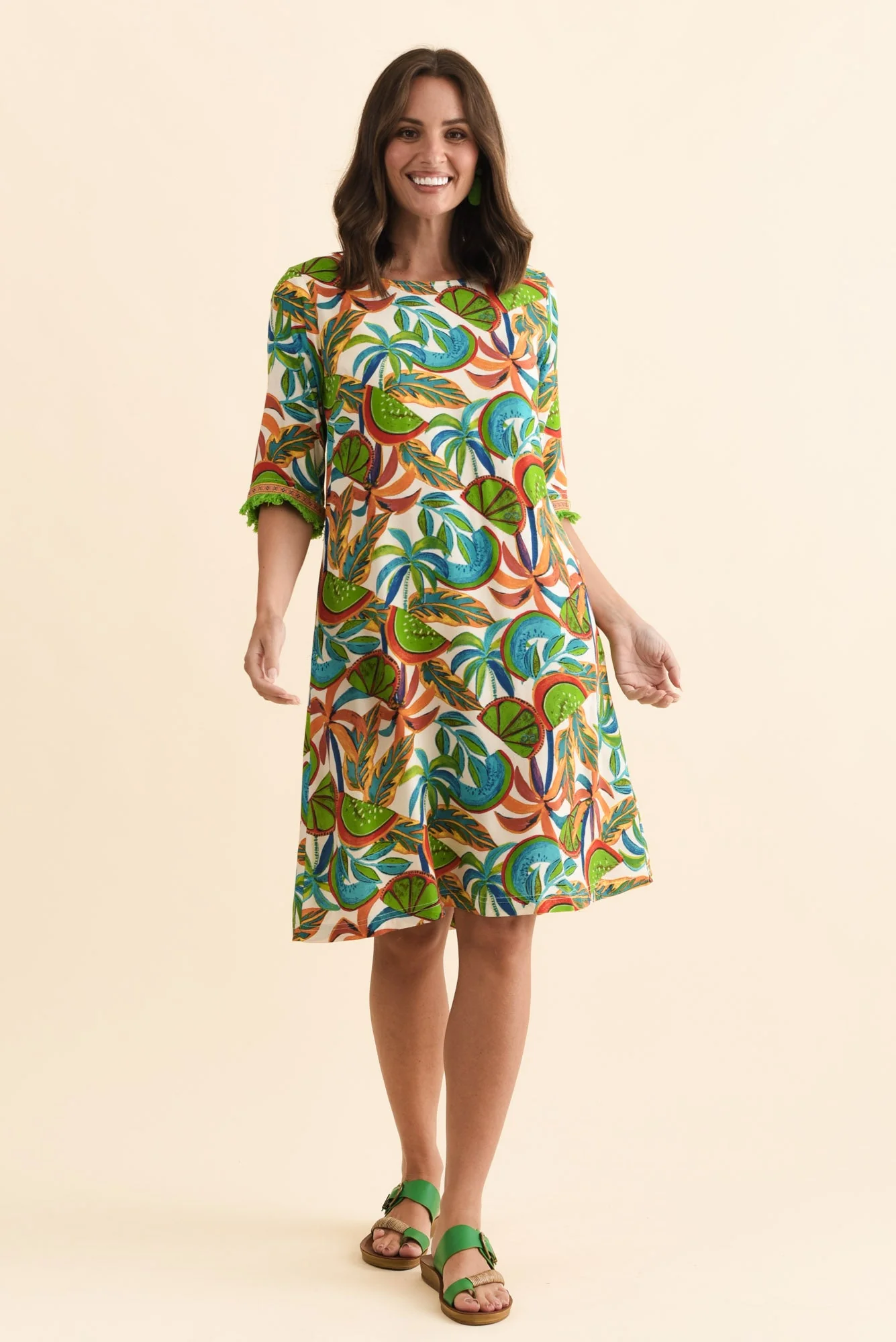 Solara Green Tropical Pocket Dress - Image 6