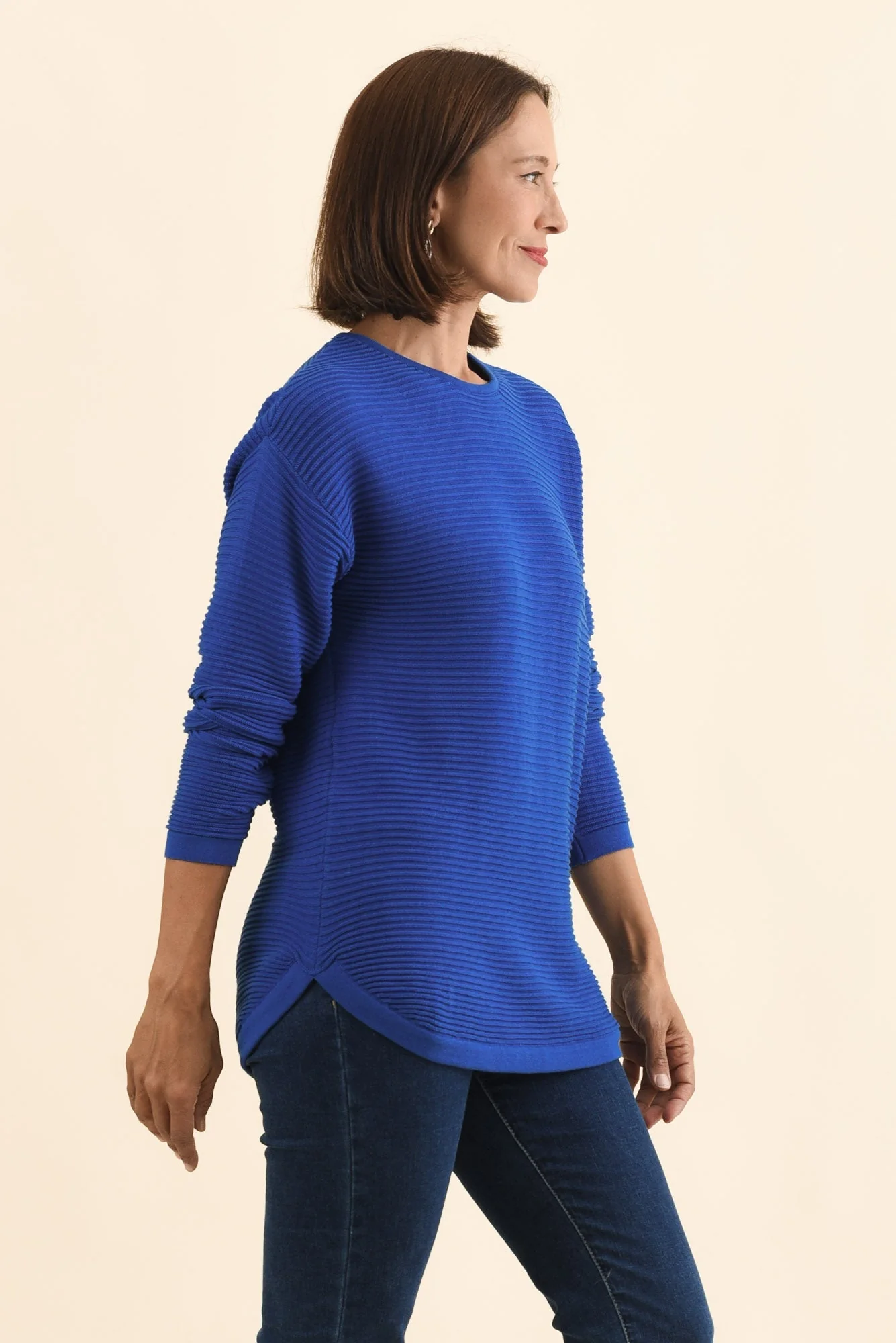 Somer Cobalt Organic Cotton Knit Jumper - Image 3