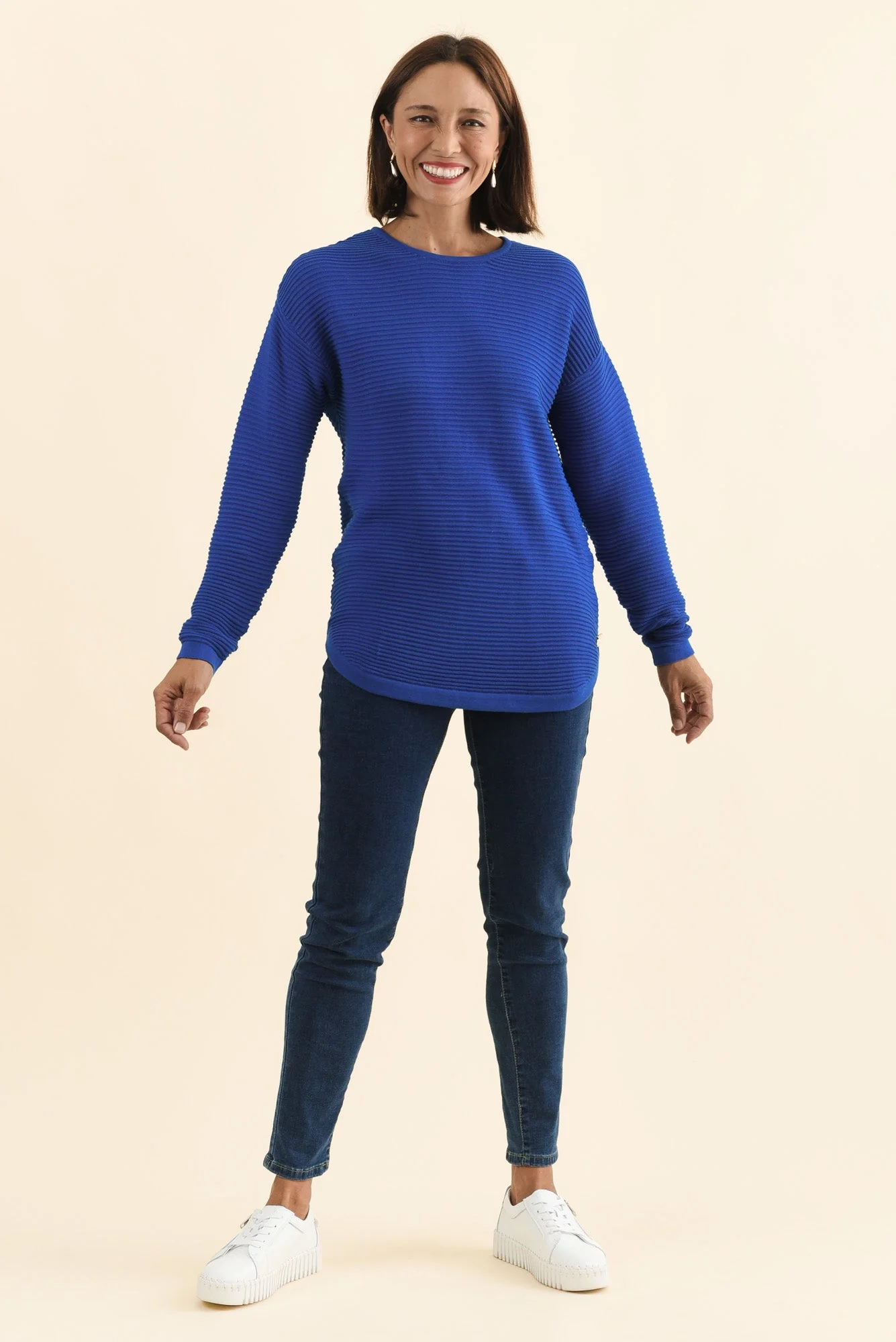 Somer Cobalt Organic Cotton Knit Jumper - Image 6