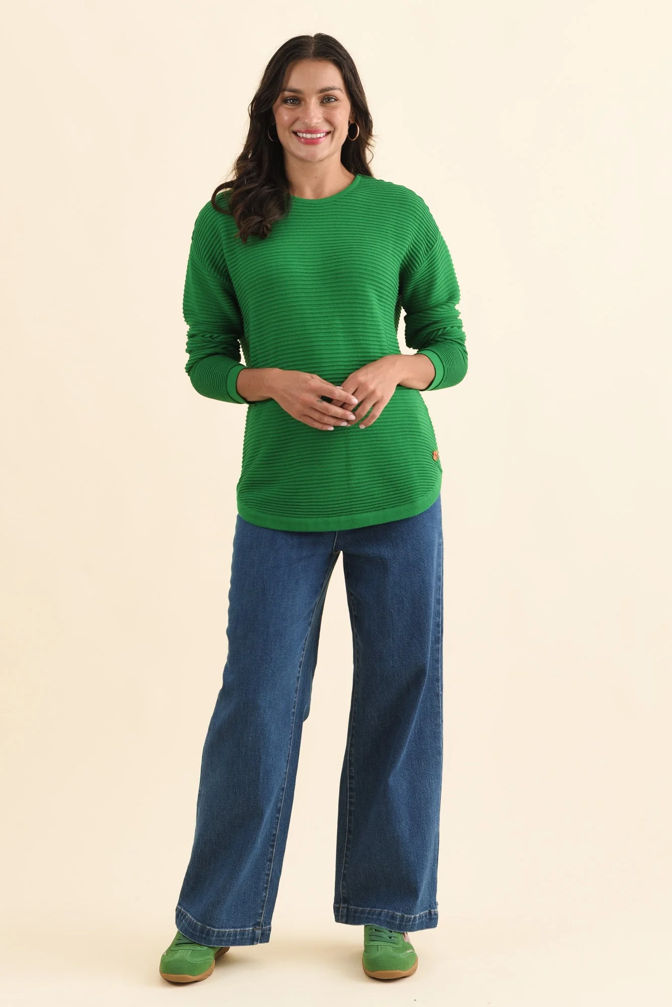Somer Forest Green Organic Cotton Knit Jumper - Image 6