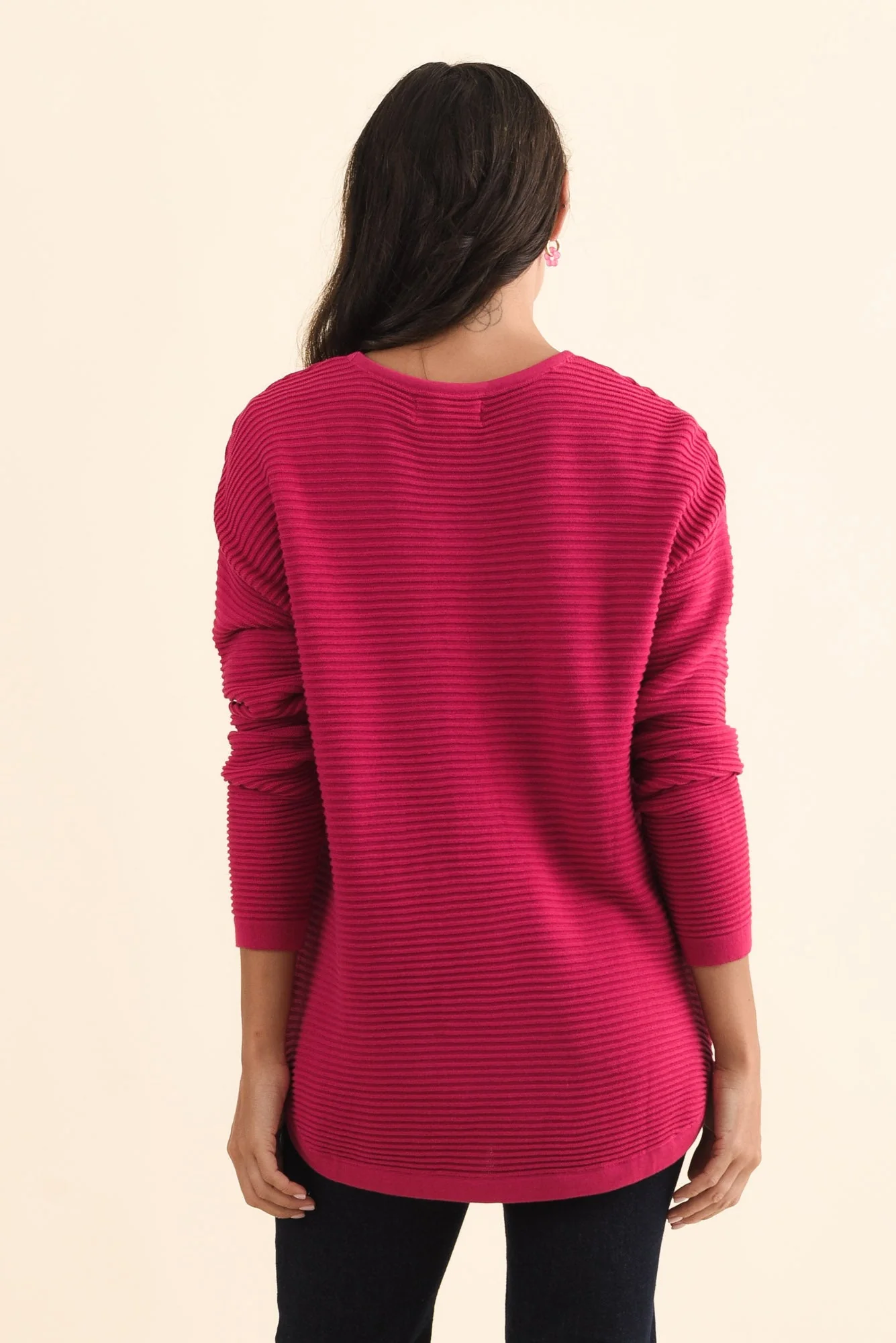 Somer Hot Pink Organic Cotton Knit Jumper - Image 4