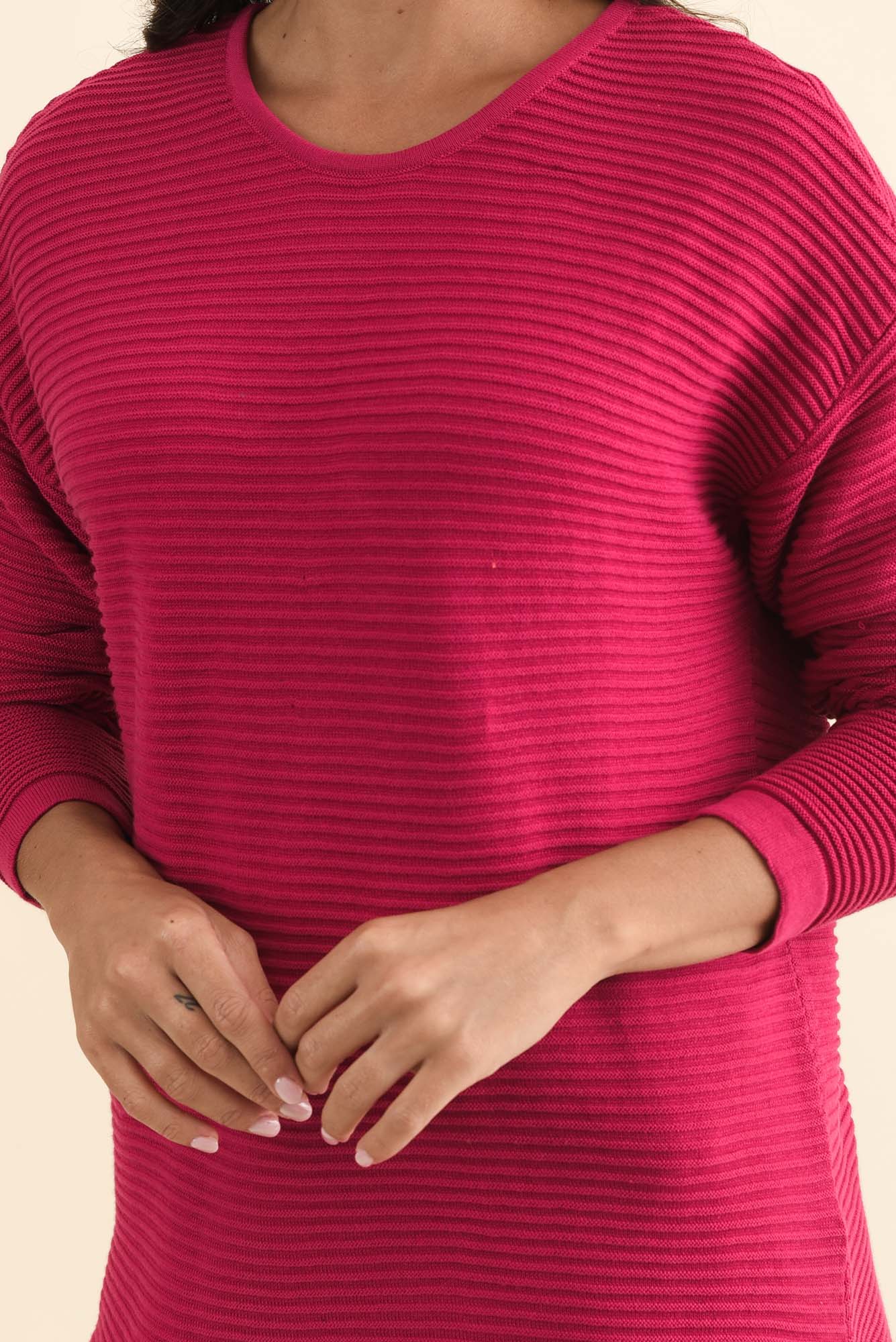 Somer Hot Pink Organic Cotton Knit Jumper - Image 5