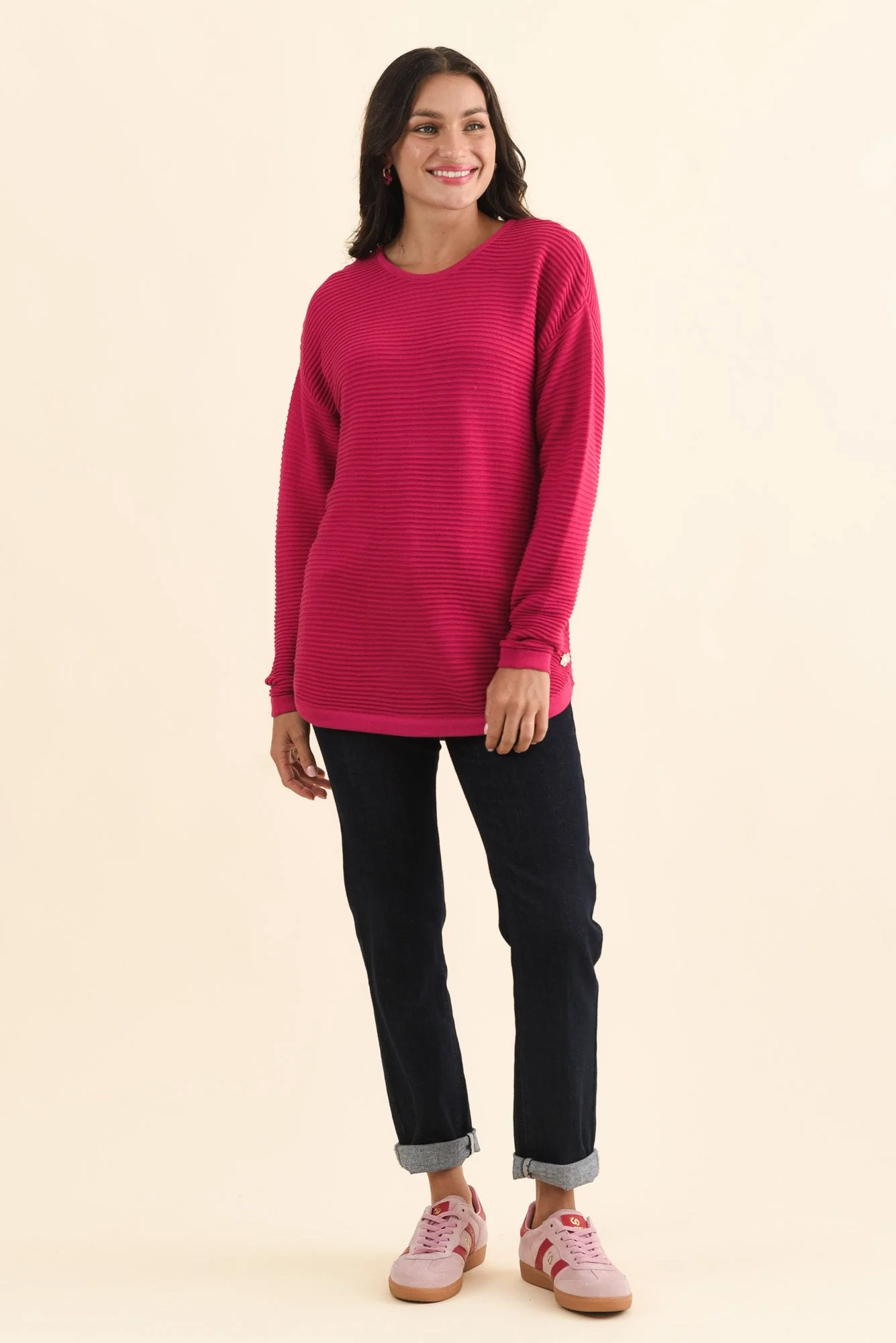 Somer Hot Pink Organic Cotton Knit Jumper - Image 6