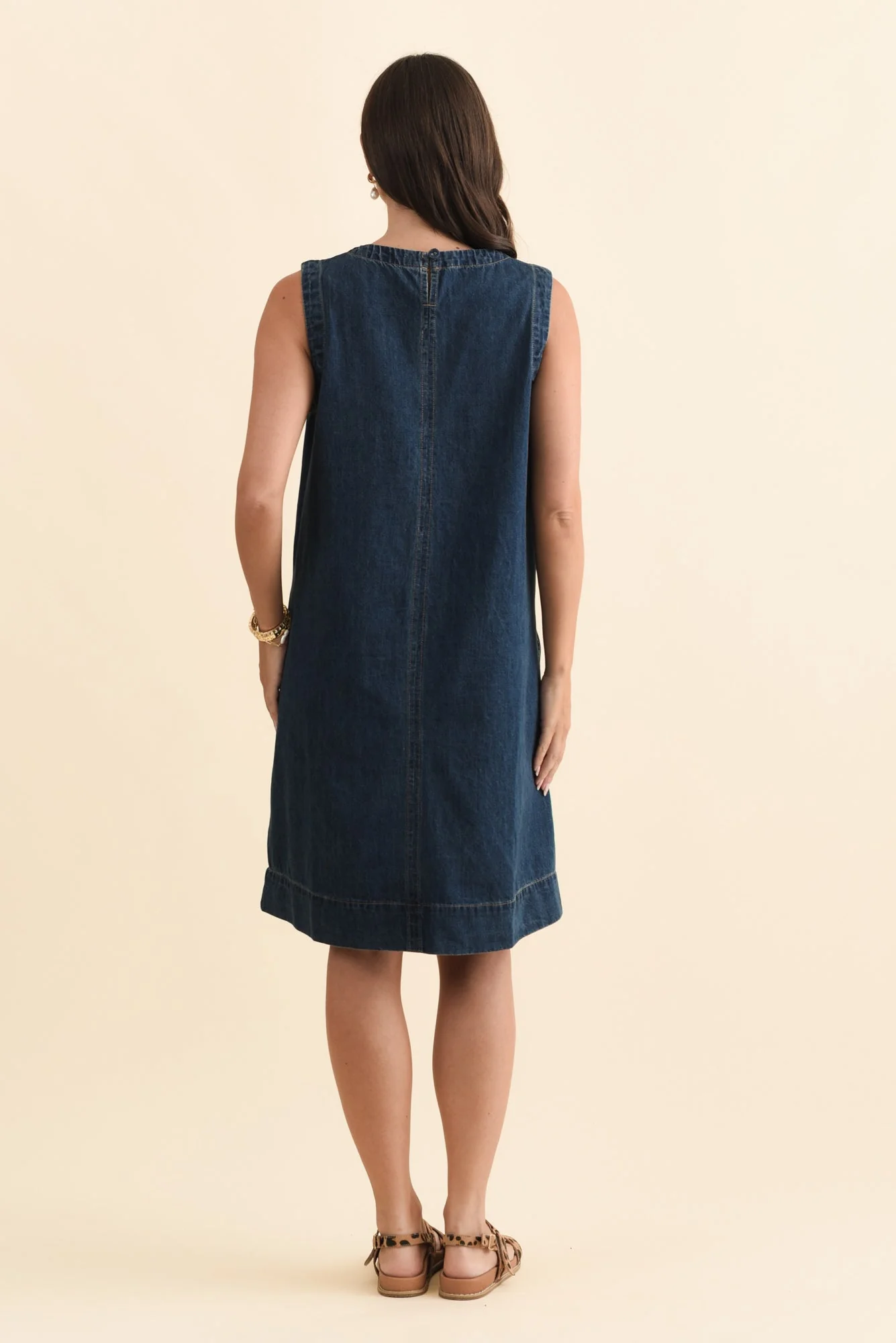 Sonny Blue Denim Pocket Dress - Image 4