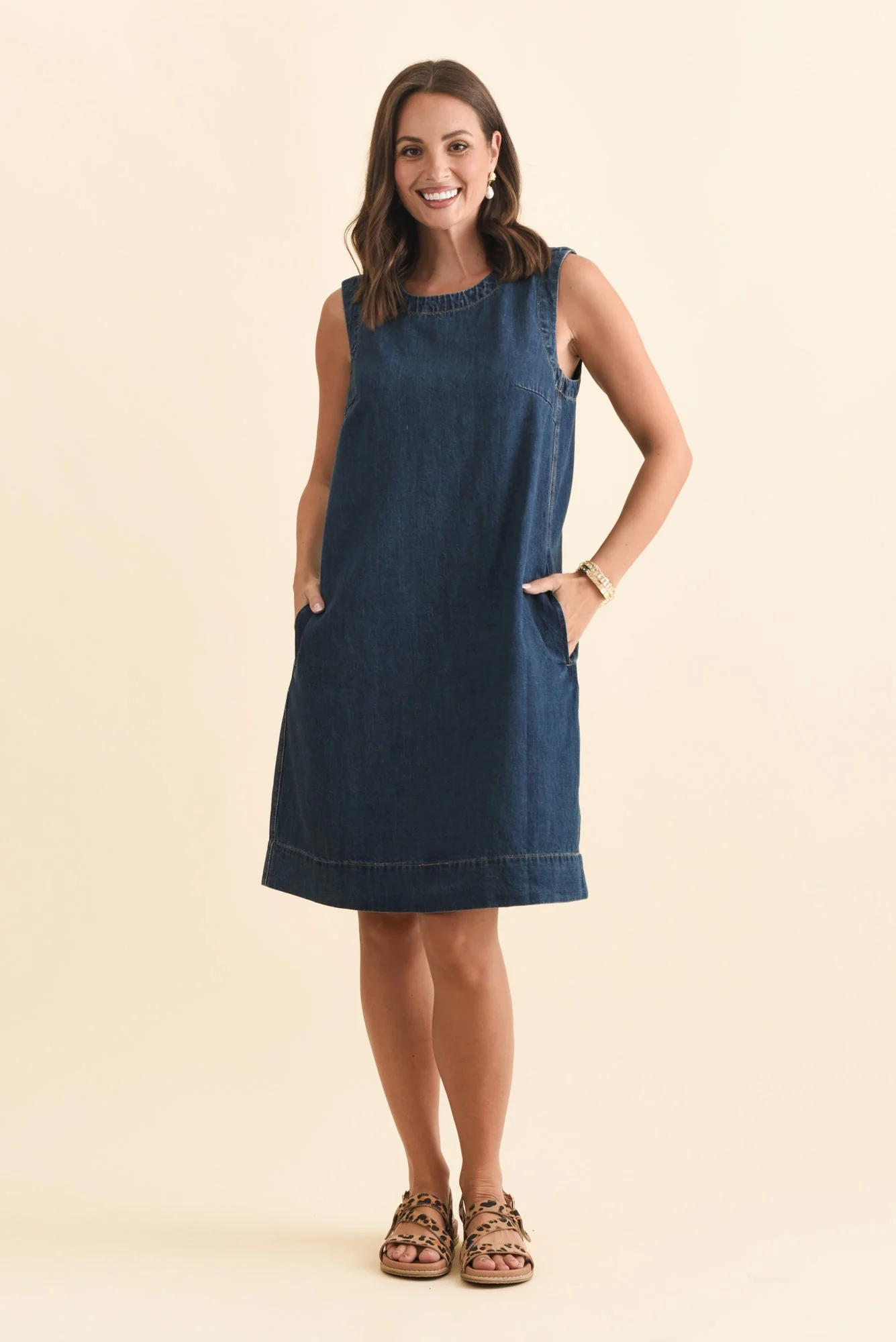 Sonny Blue Denim Pocket Dress - Image 6