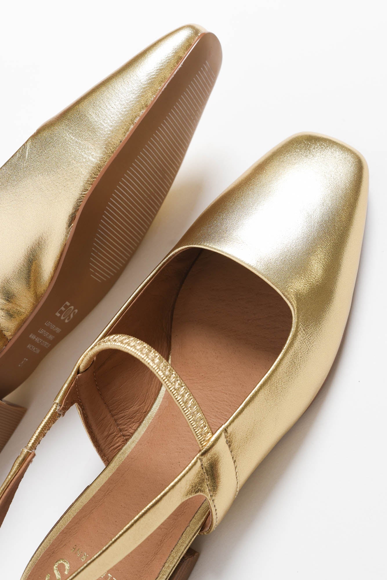 Sonu Gold Leather Slingback Mule - Image 3