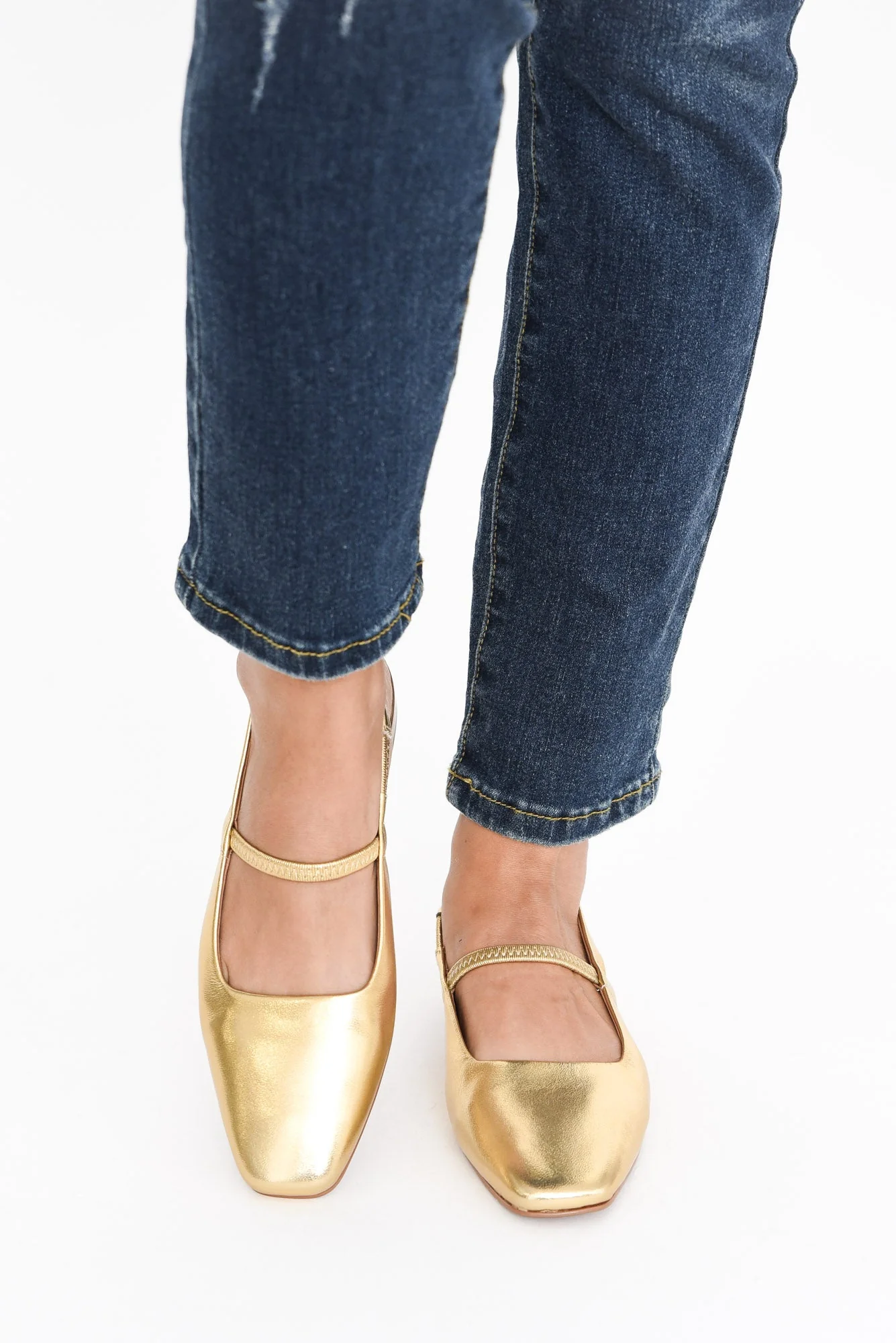 Sonu Gold Leather Slingback Mule - Image 6