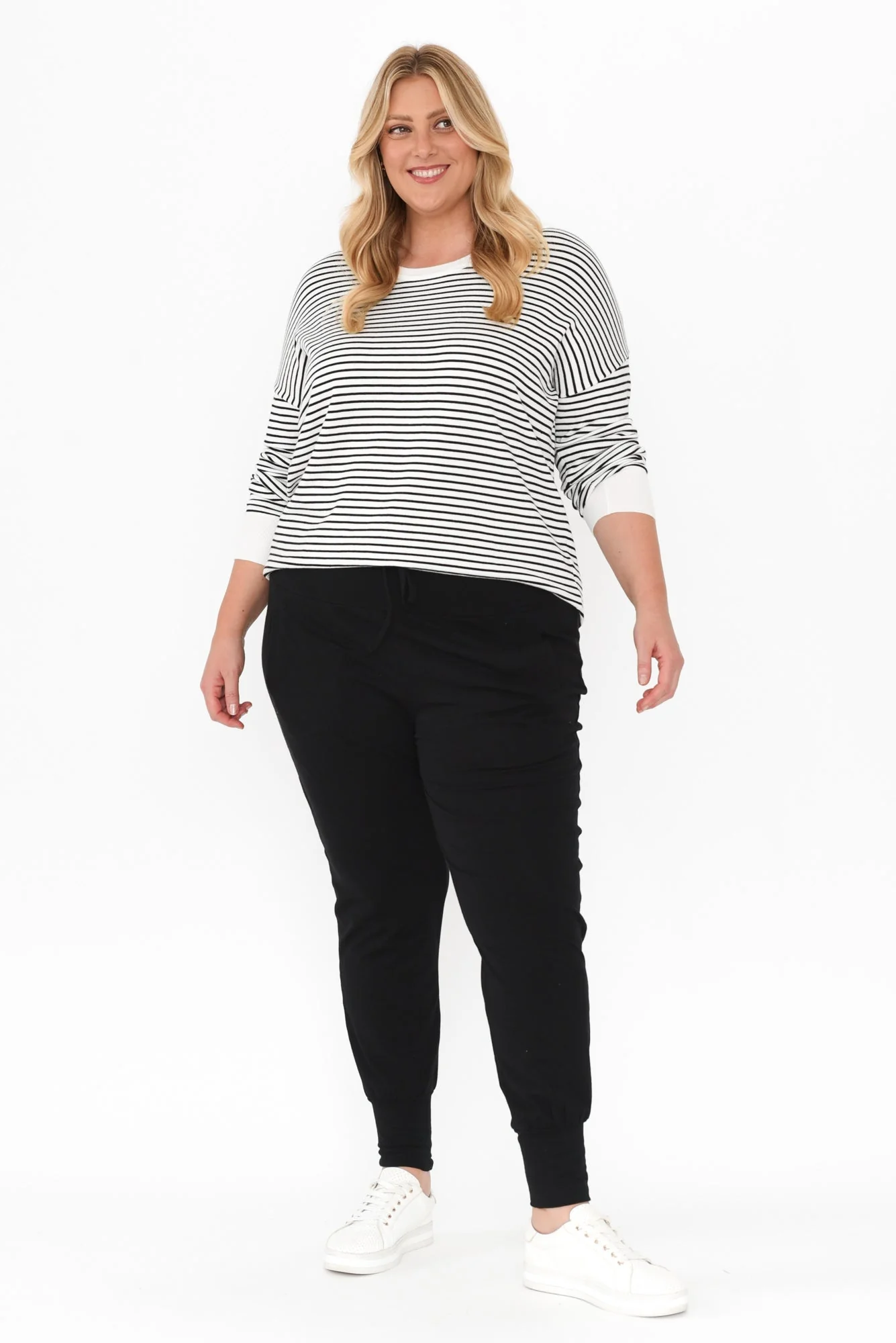 Sophie Black Stripe Knit Sweater - Image 7