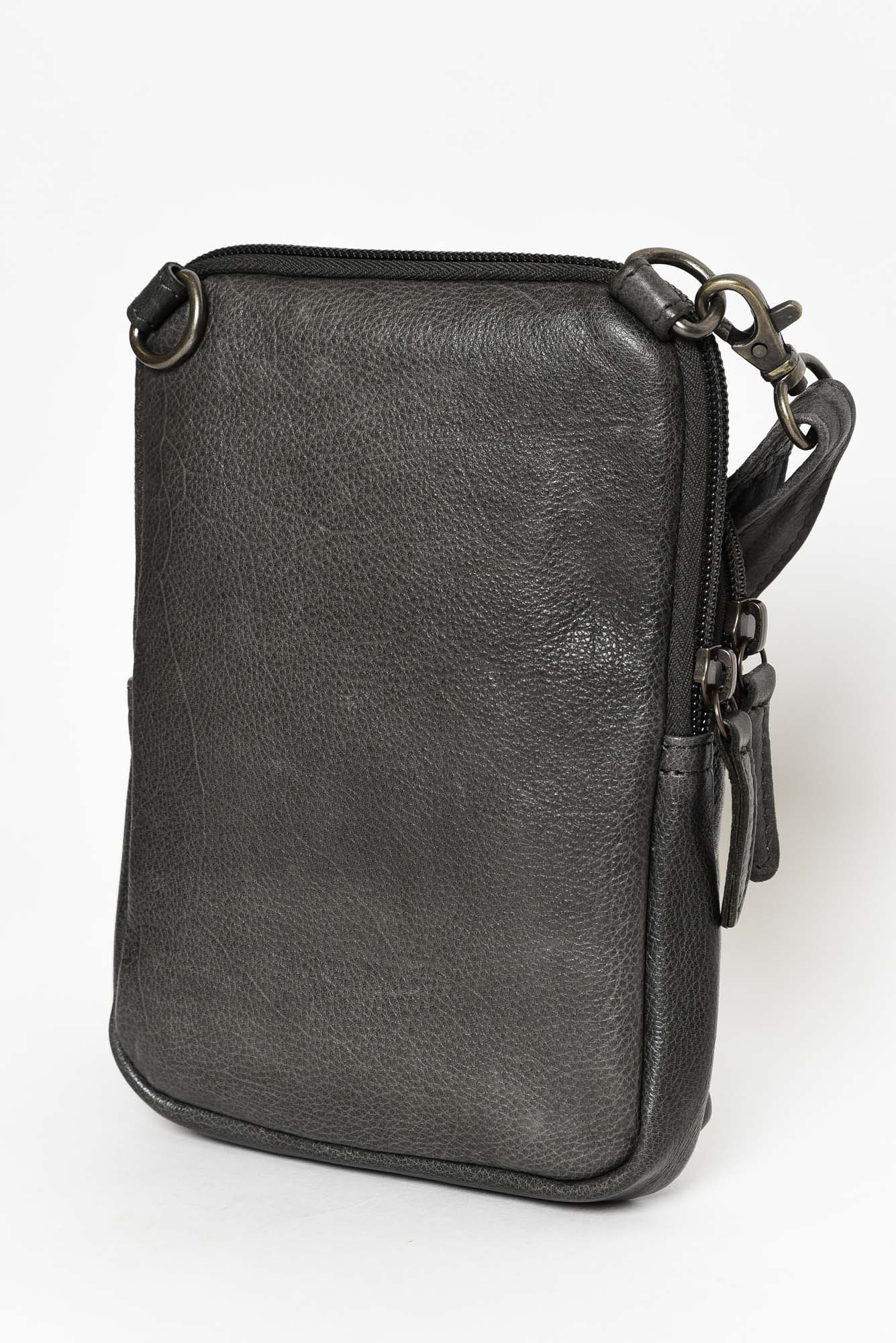 Sophie Charcoal Leather Crossbody Bag - Image 2