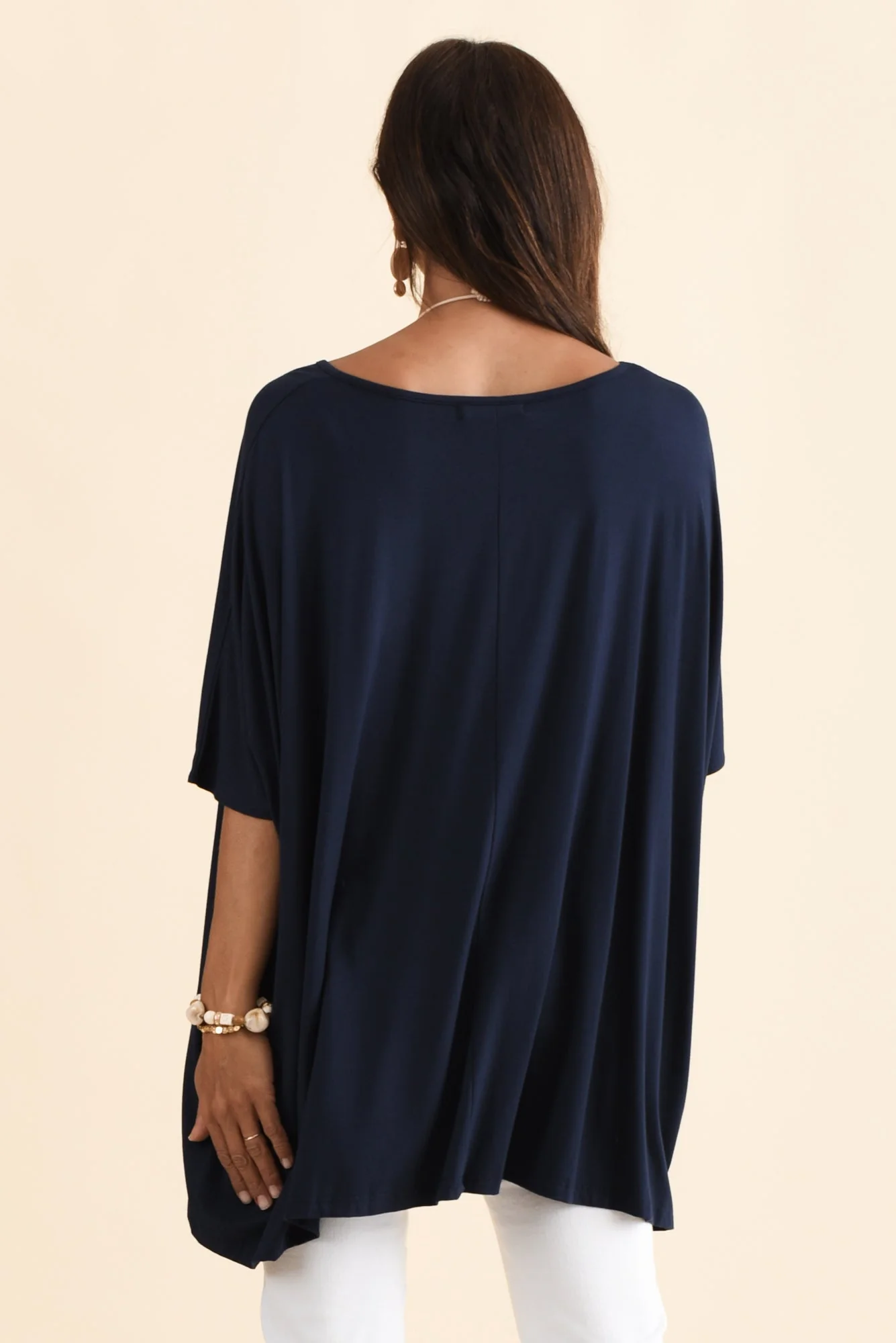 Sorronda Navy Bamboo Batwing Top - Image 5