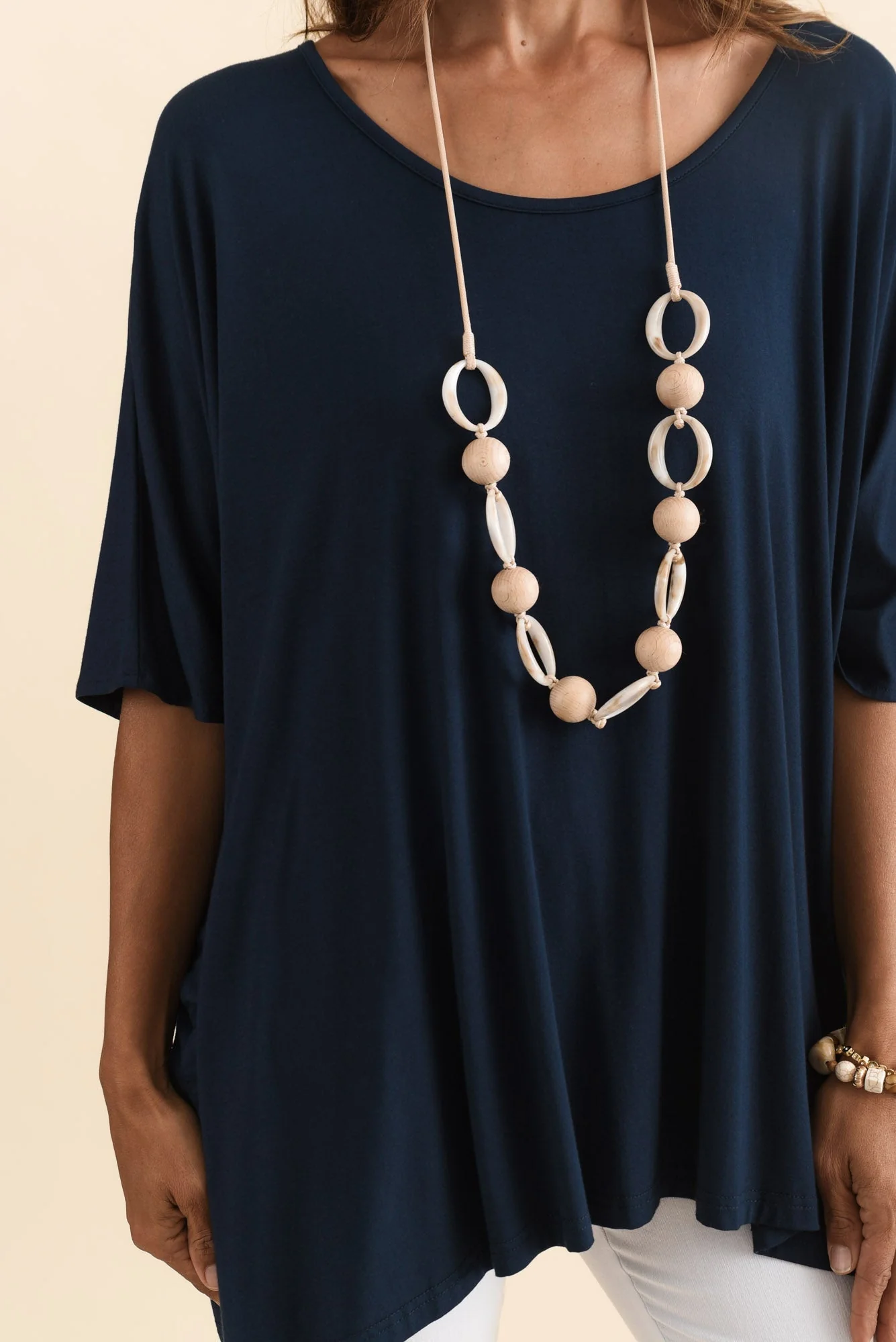 Sorronda Navy Bamboo Batwing Top - Image 6