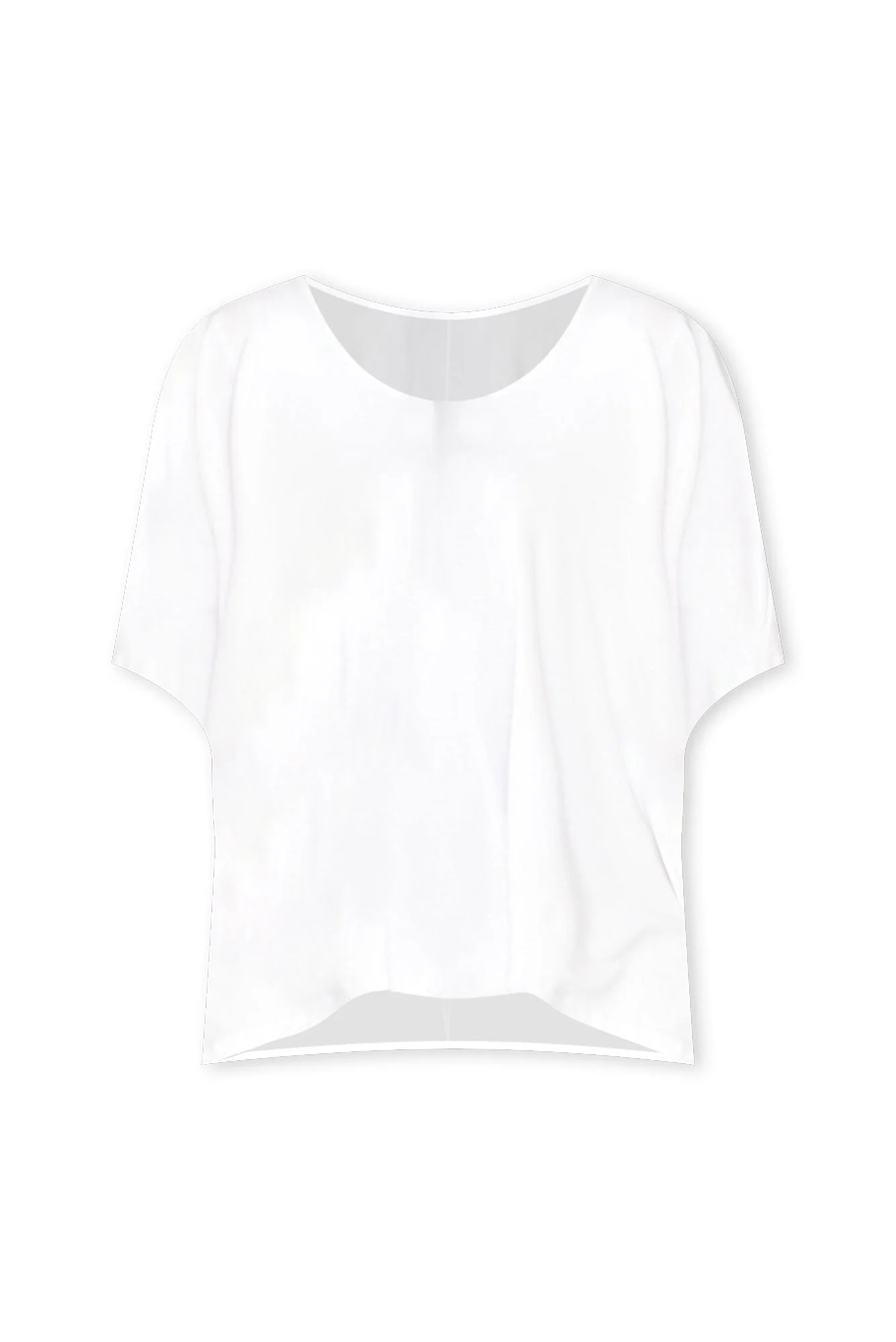 Sorronda White Bamboo Batwing Top - Image 3