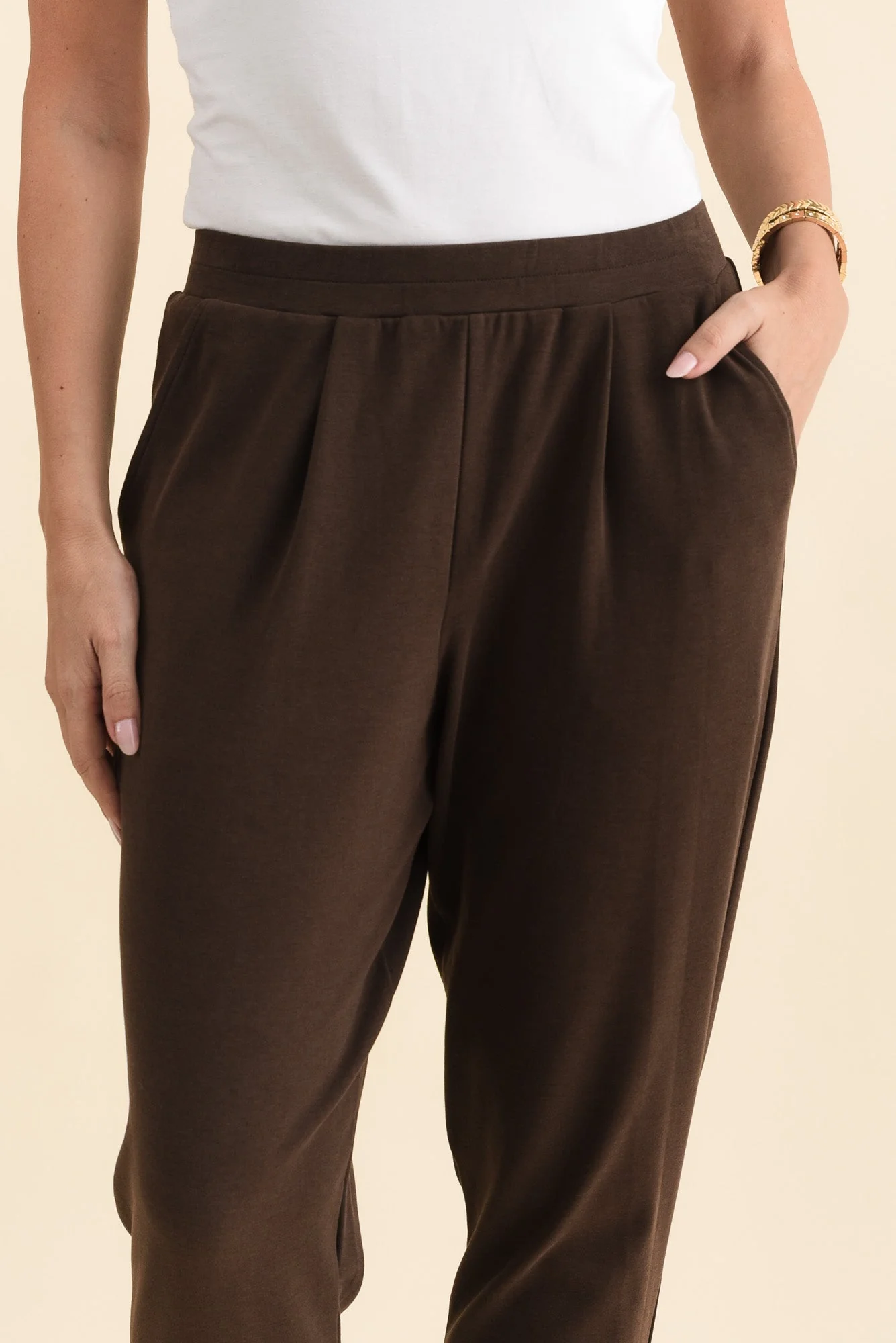 SuedeLuxe Chocolate Pocket Pants - Image 5