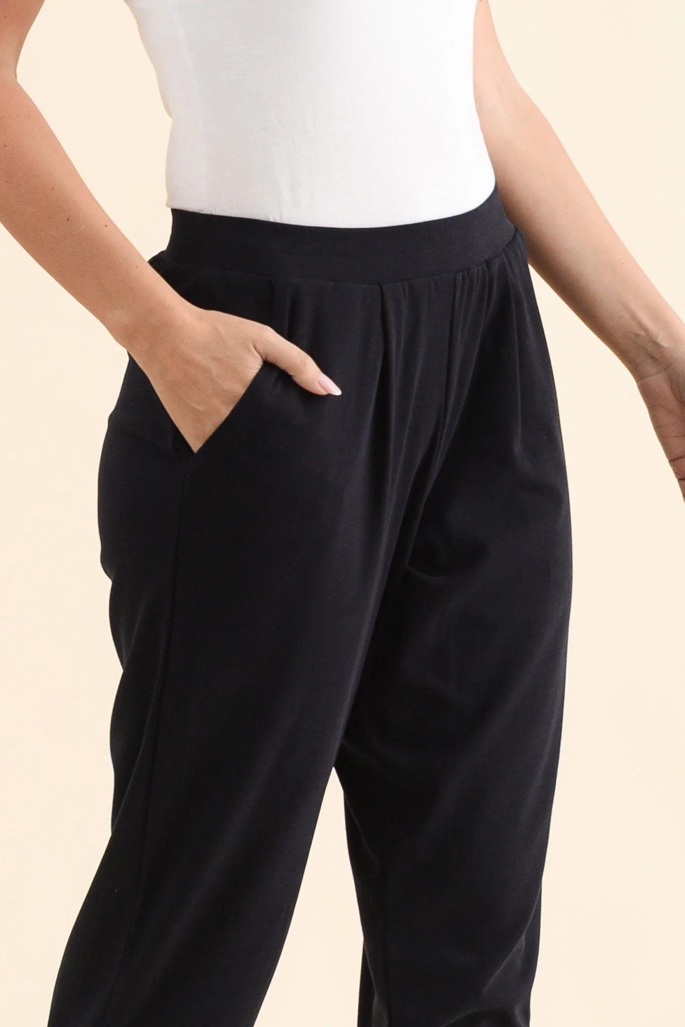 SuedeLuxe Navy Pocket Pants - Image 5