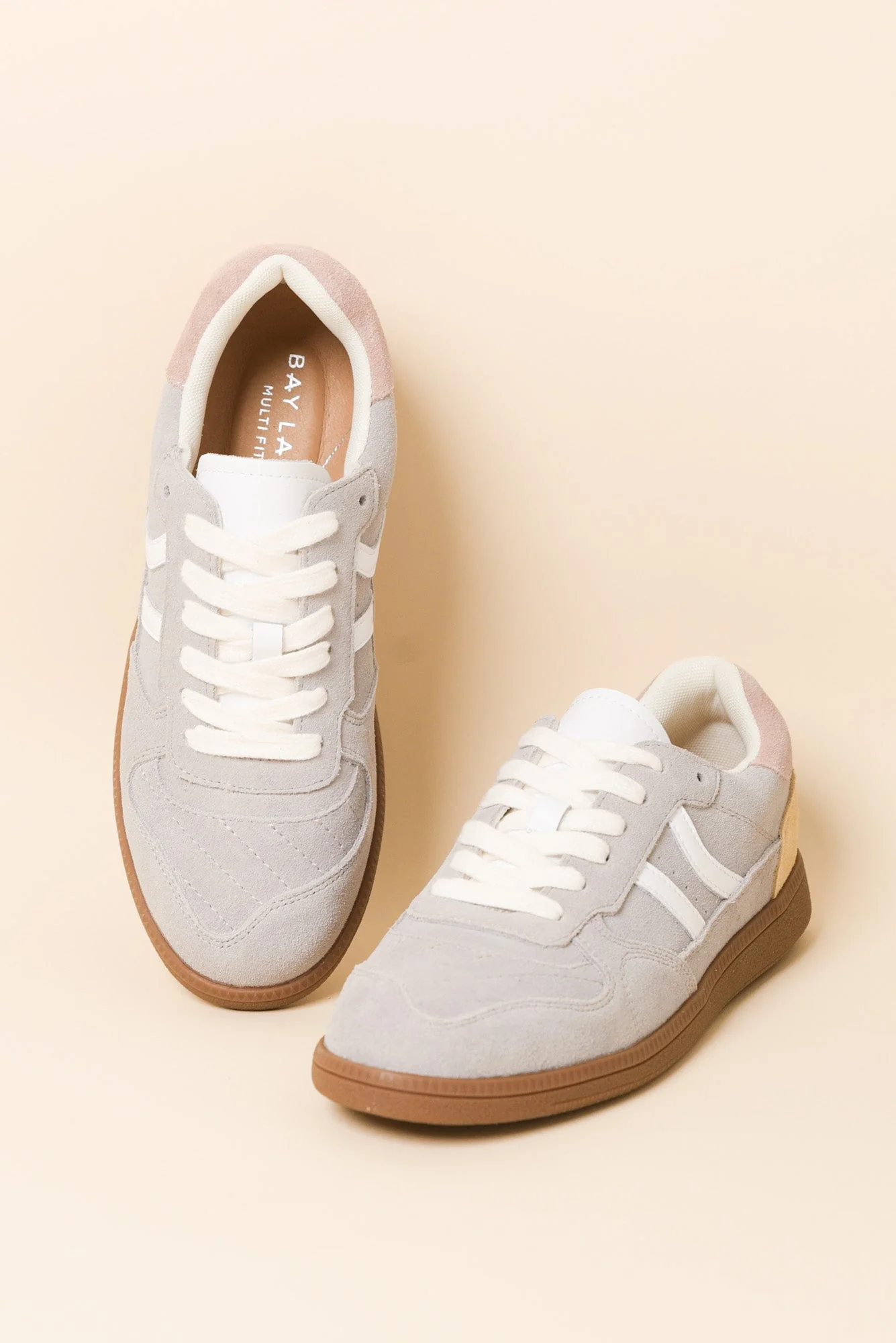 Sunny Grey Contrast Suede Sneaker - Image 2