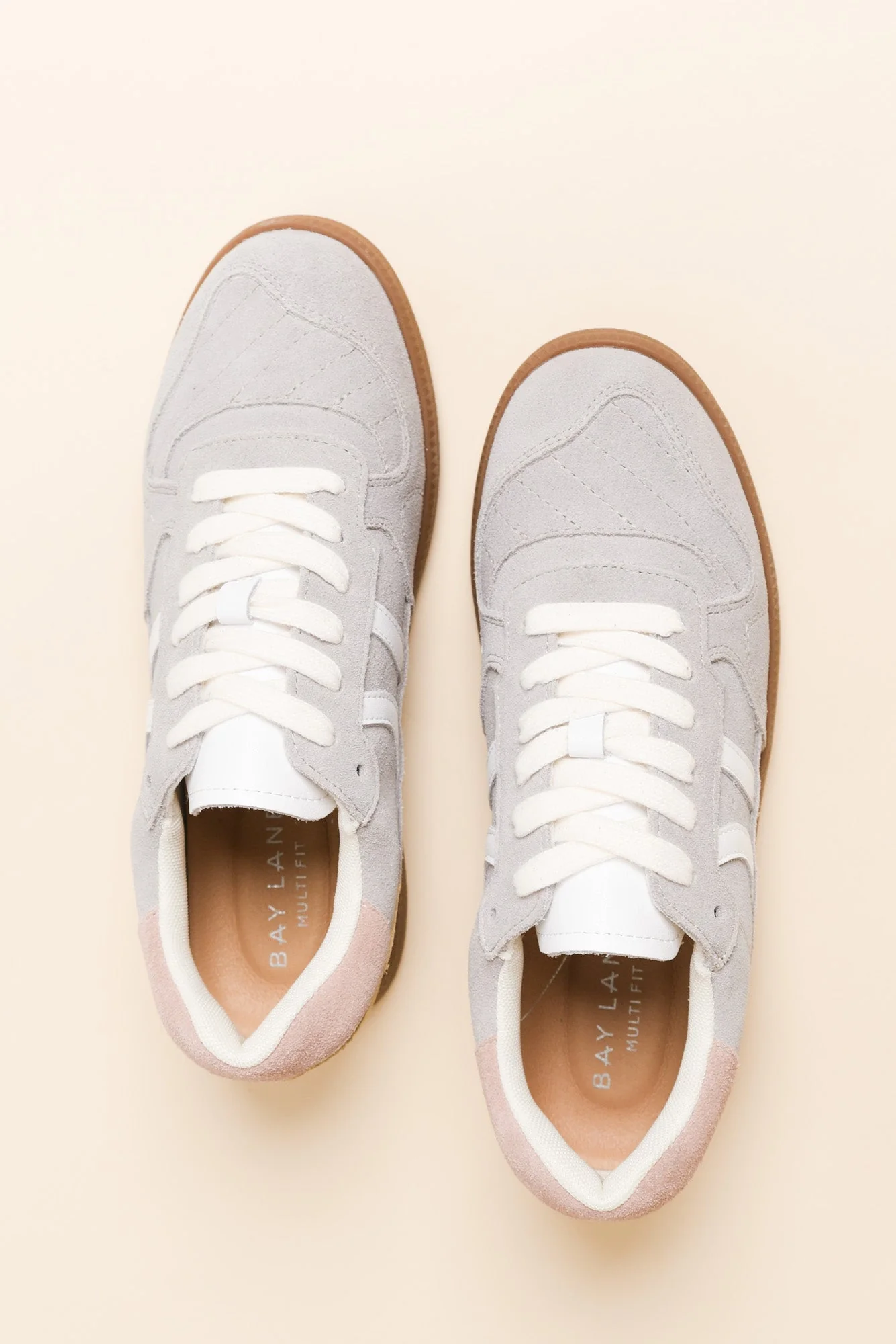 Sunny Grey Contrast Suede Sneaker - Image 4