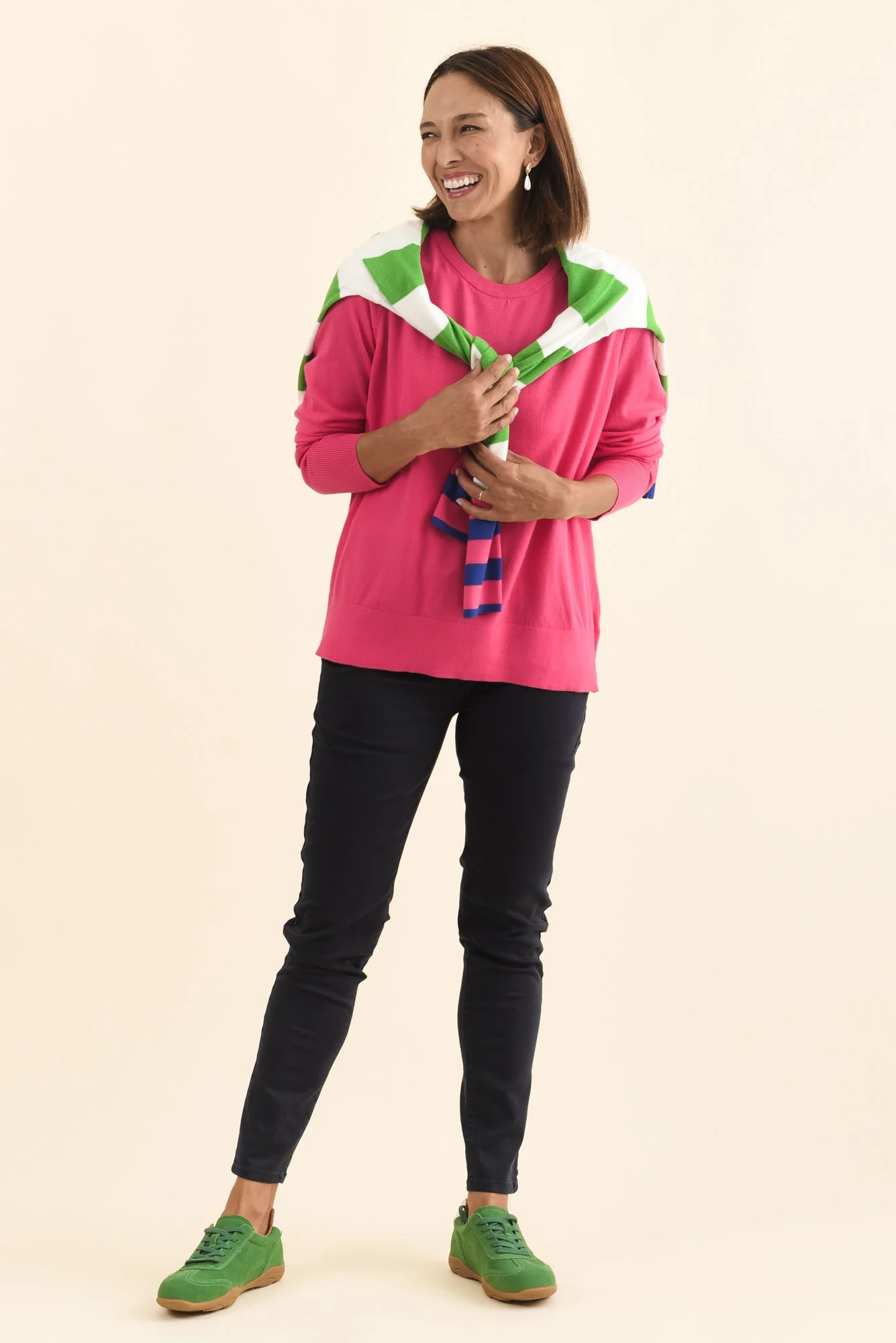 Sunny Pink Long Sleeve Knit Top - Image 2