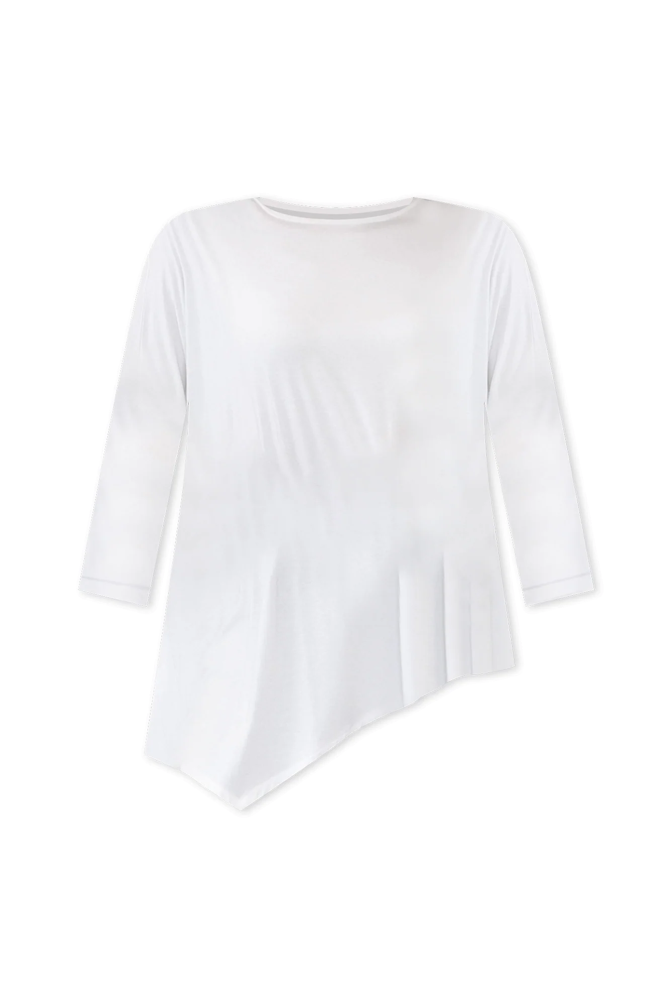 Susie White Asymmetrical Bamboo Top - Image 3