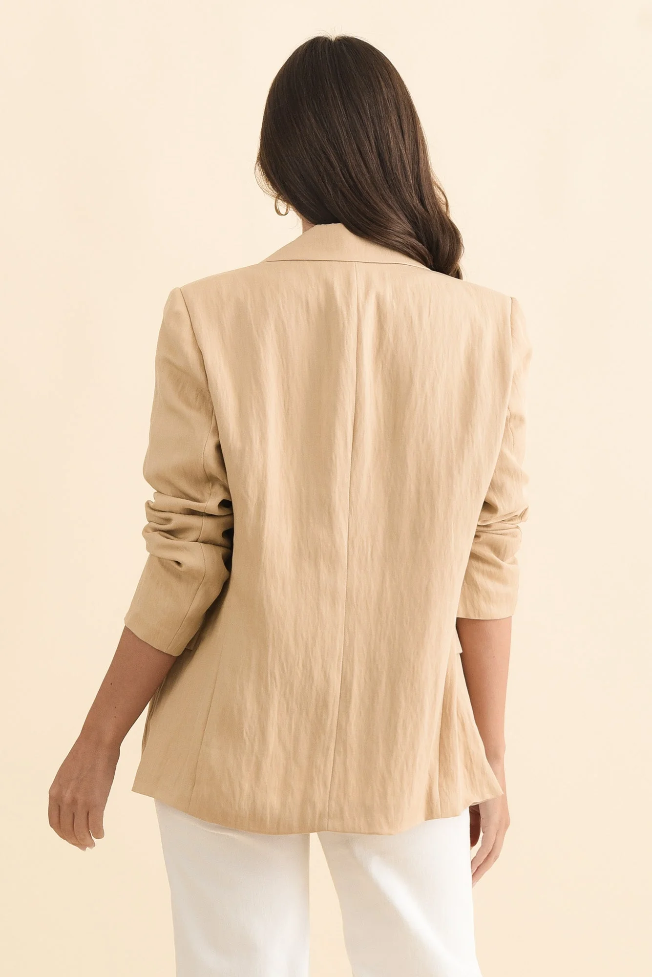 Sutton Beige Collared Blazer - Image 4