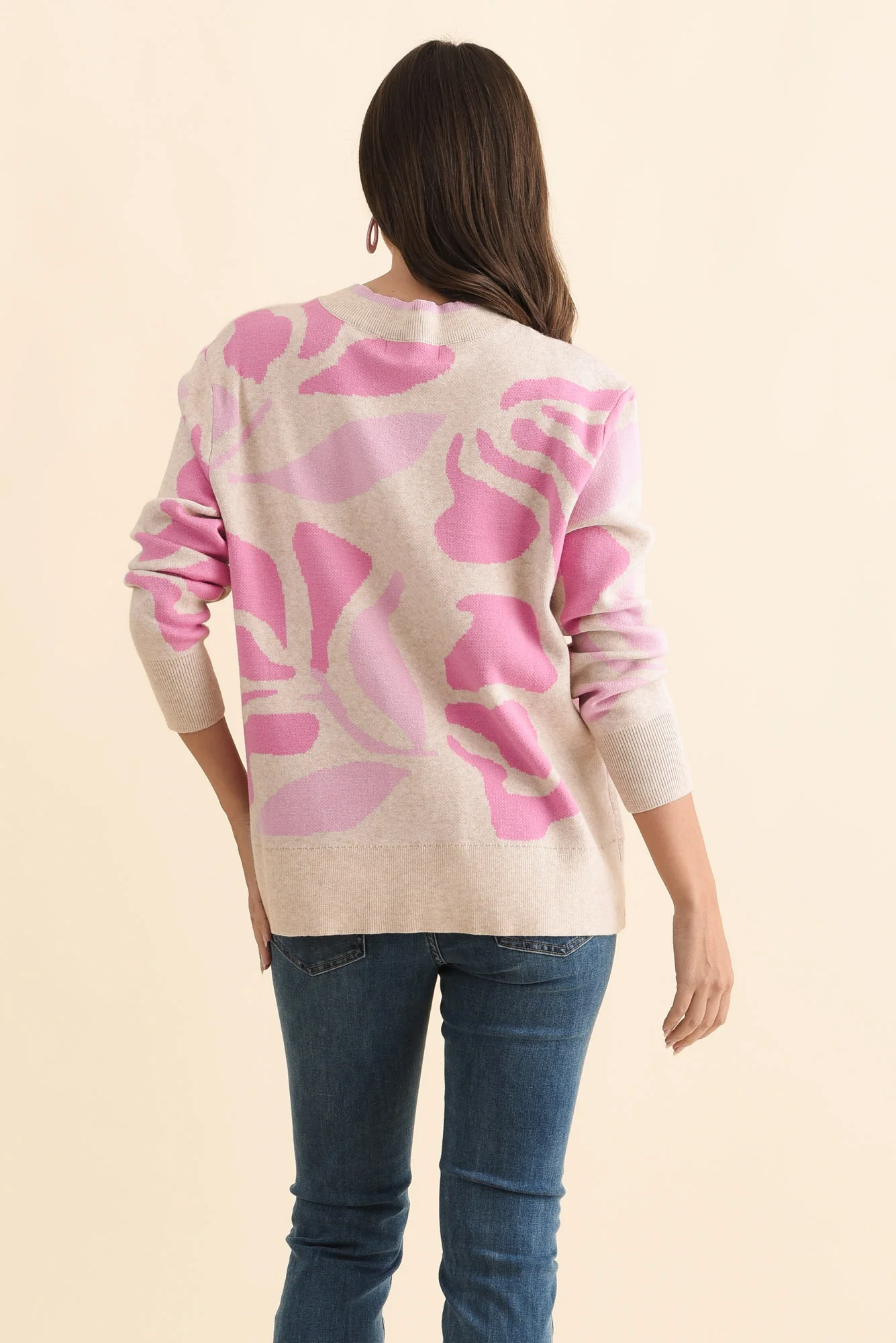 Swan Pink Flower Knit Jumper - Image 4