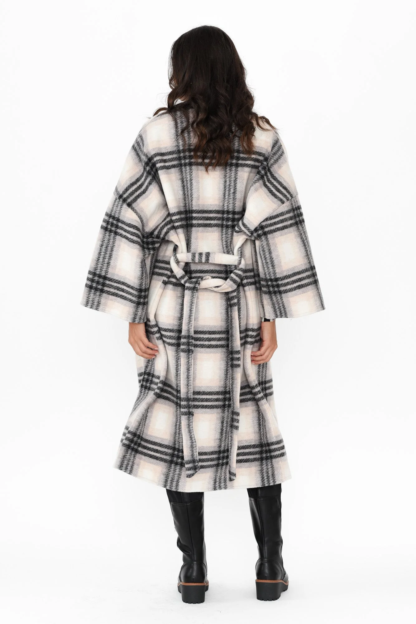 Sway Black Check Tie Coat - Image 5