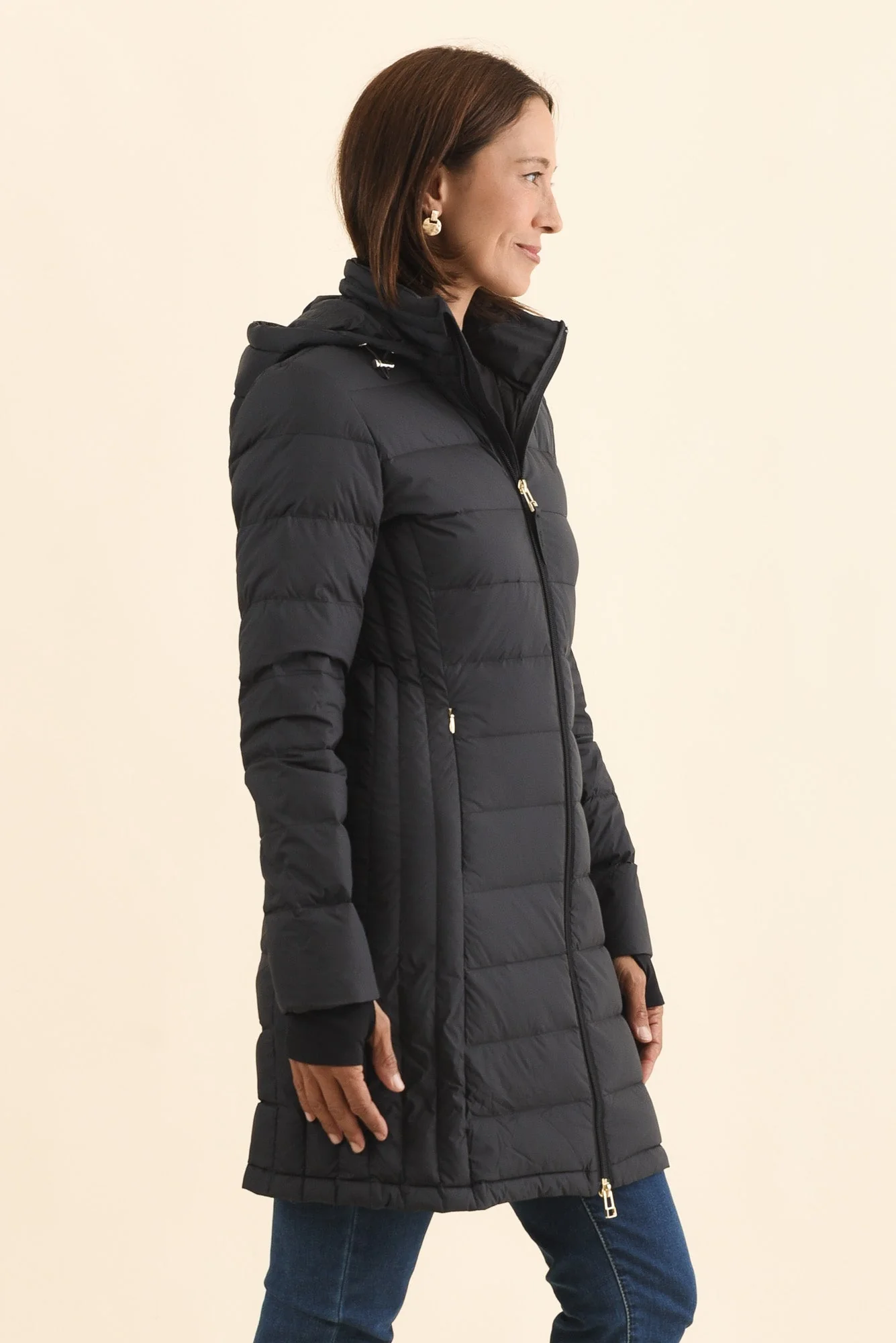 Sydney Black Down Puffer Coat - Image 3