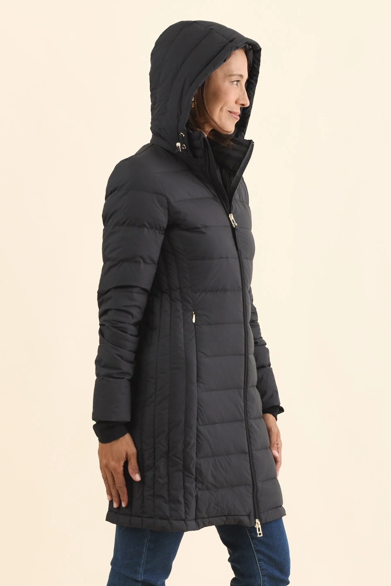 Sydney Black Down Puffer Coat - Image 4