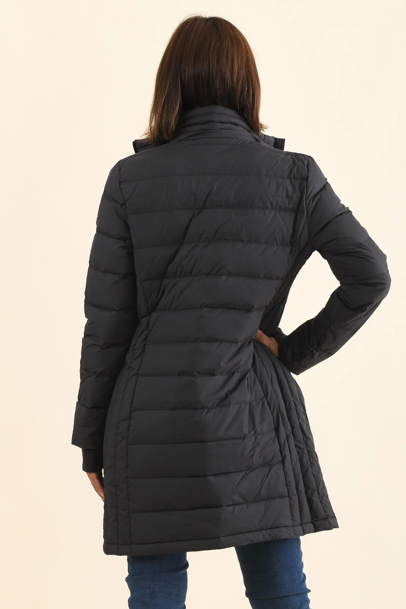 Sydney Black Down Puffer Coat - Image 5