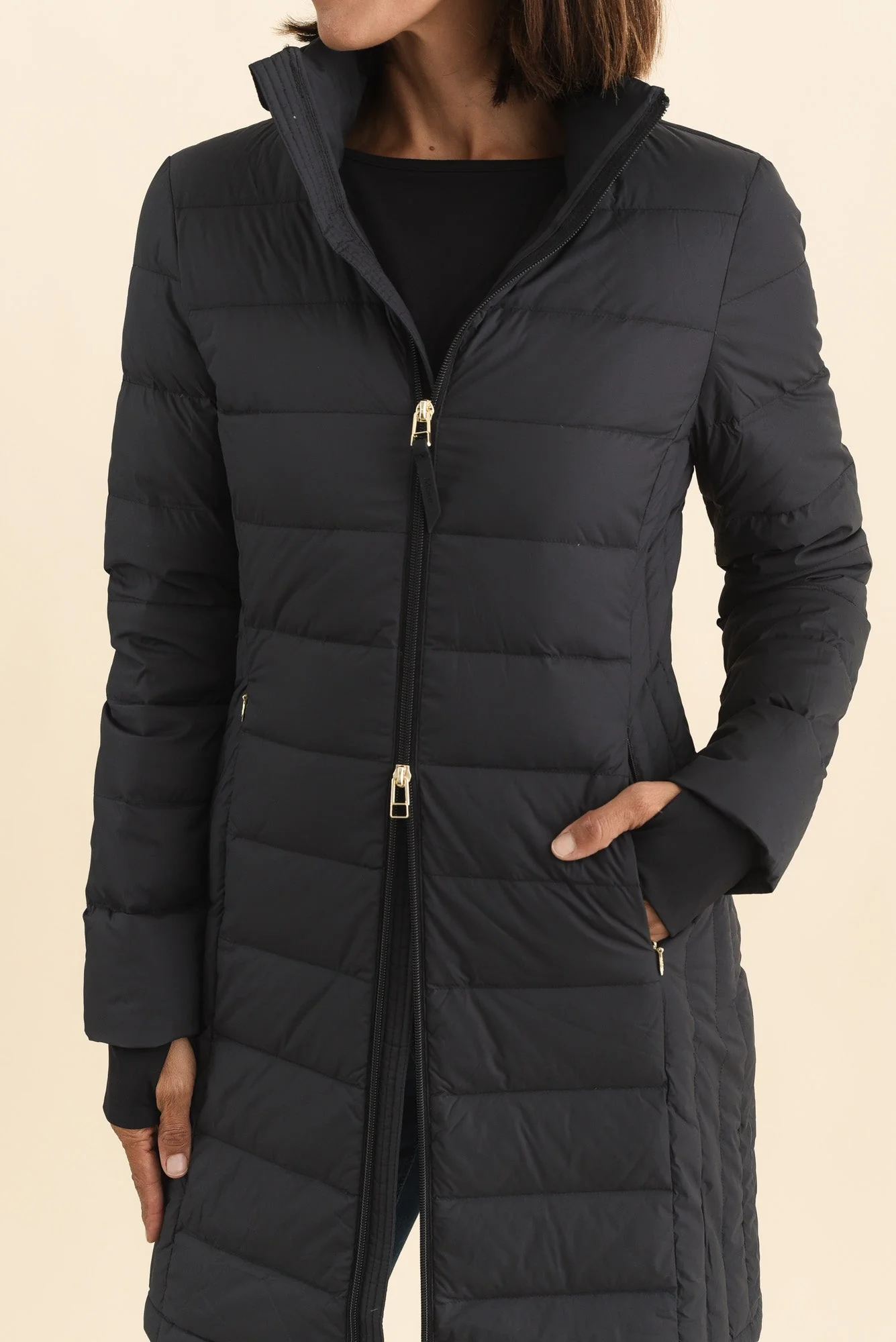 Sydney Black Down Puffer Coat - Image 6