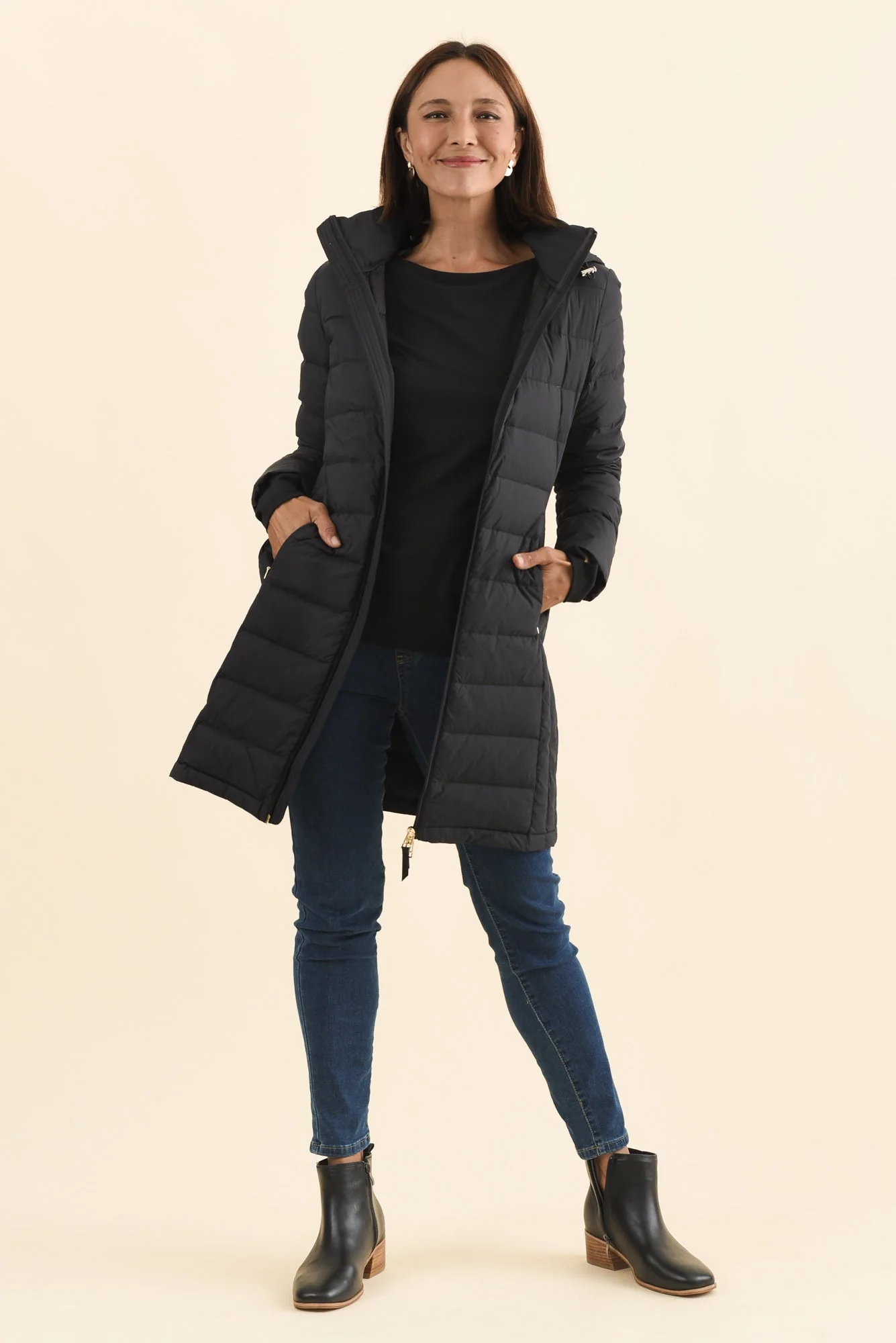 Sydney Black Down Puffer Coat - Image 7