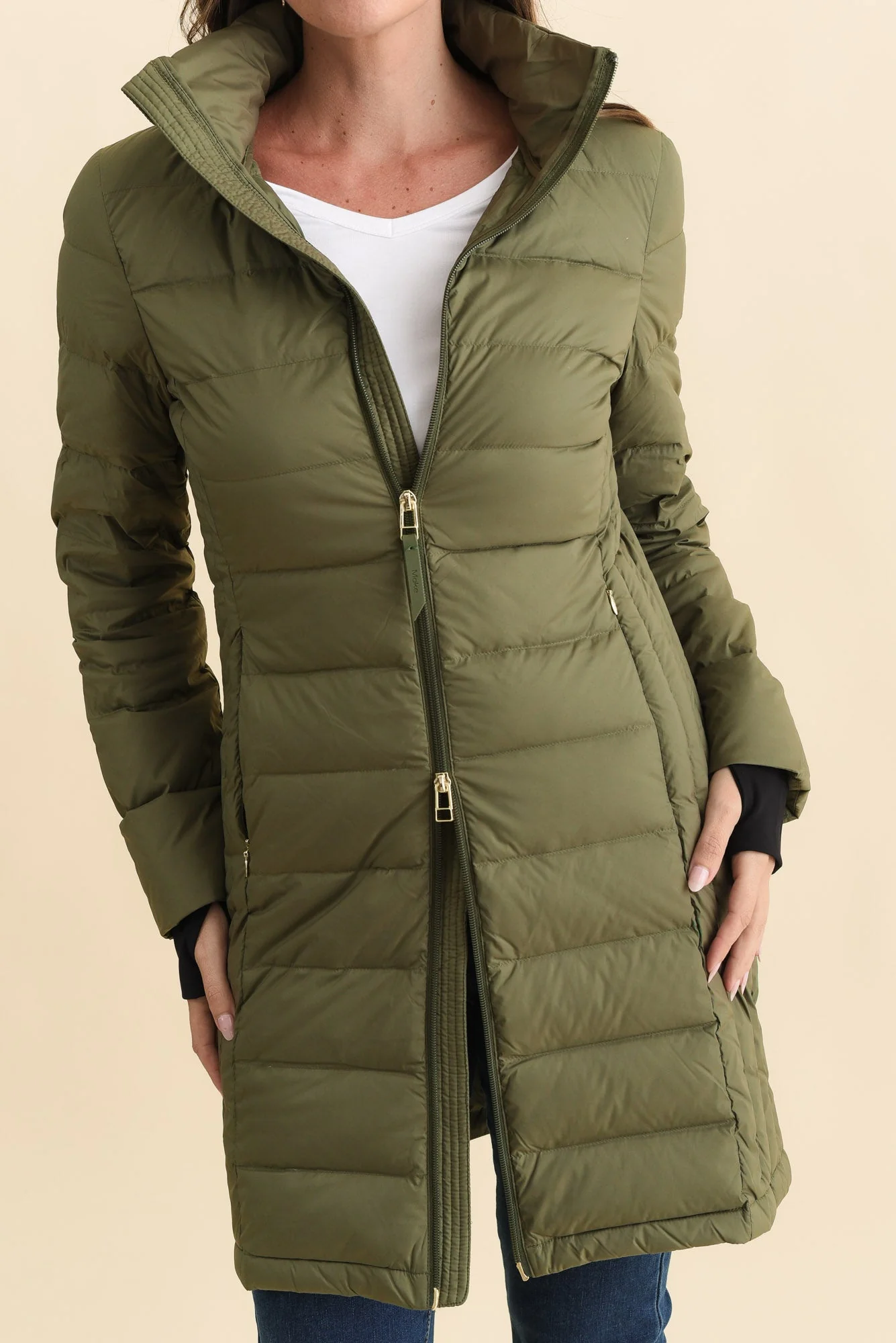 Sydney Olive Down Puffer Coat - Image 6