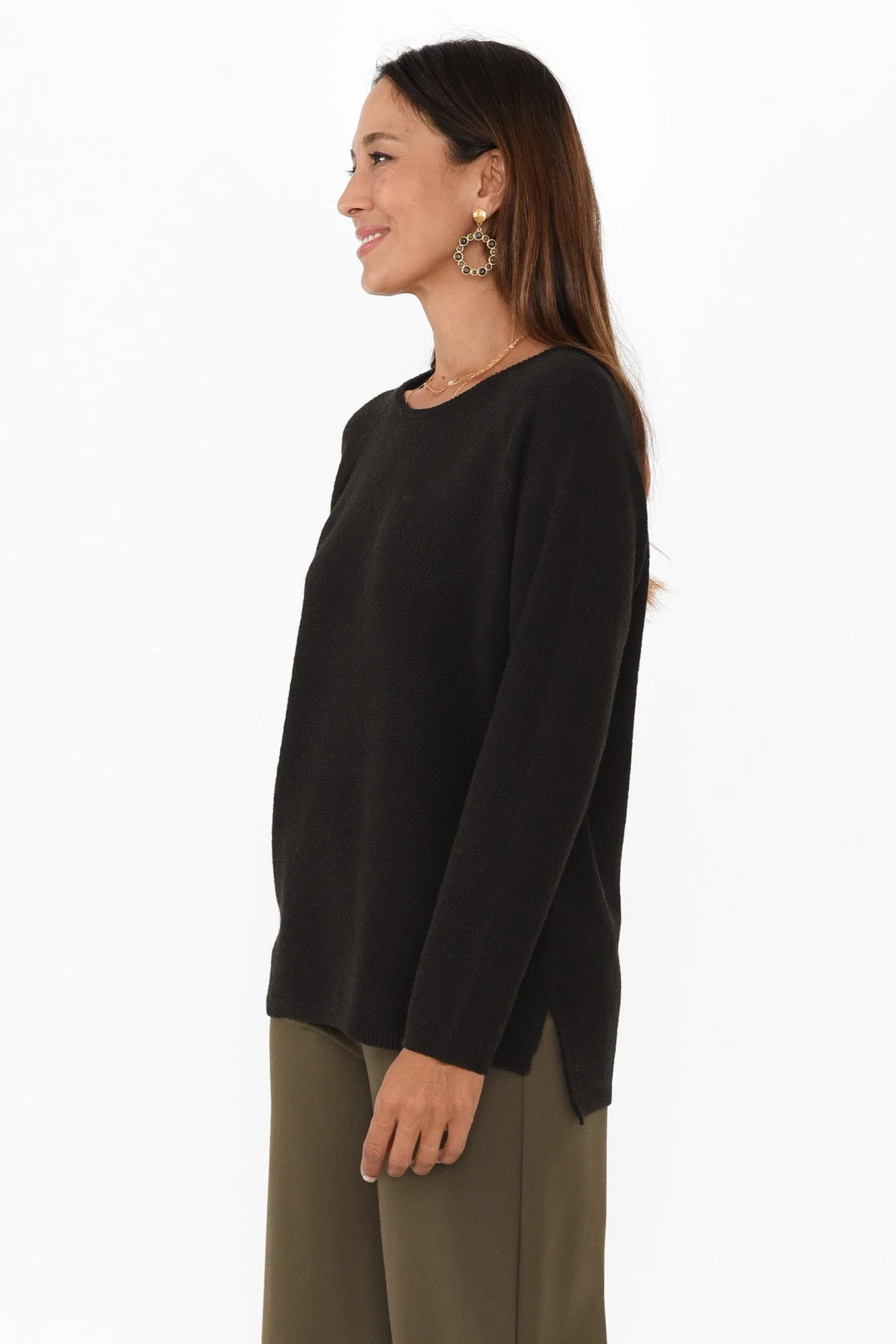 Sylvie Black Knit Sweater - Image 4