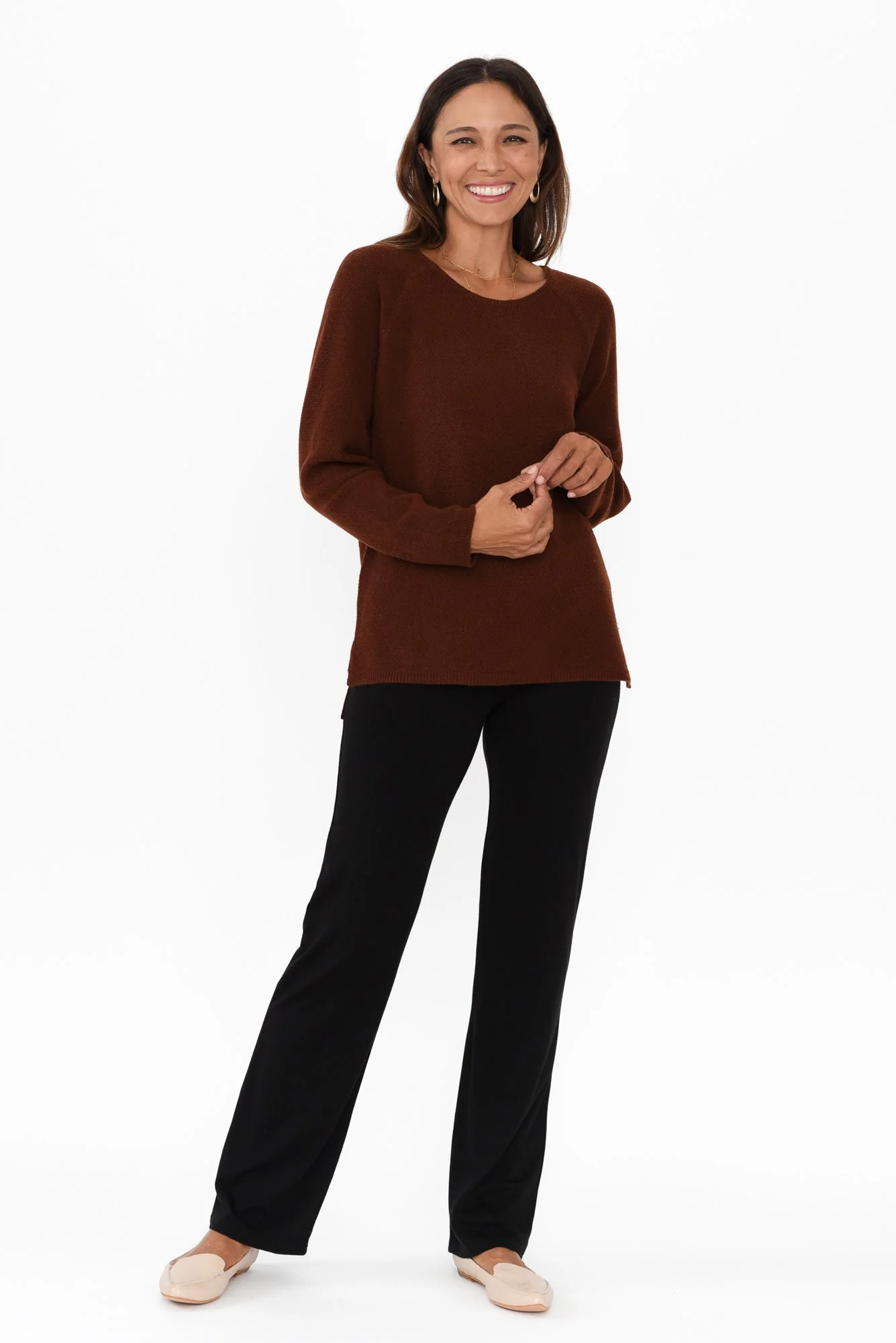 Sylvie Chocolate Knit Jumper - Image 3