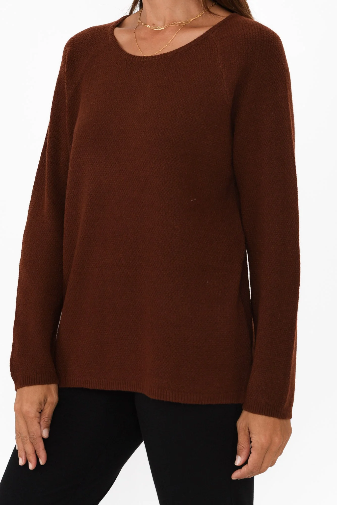 Sylvie Chocolate Knit Jumper - Image 4