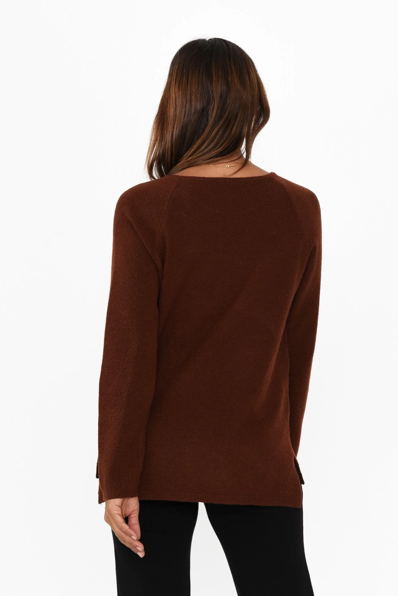 Sylvie Chocolate Knit Jumper - Image 5