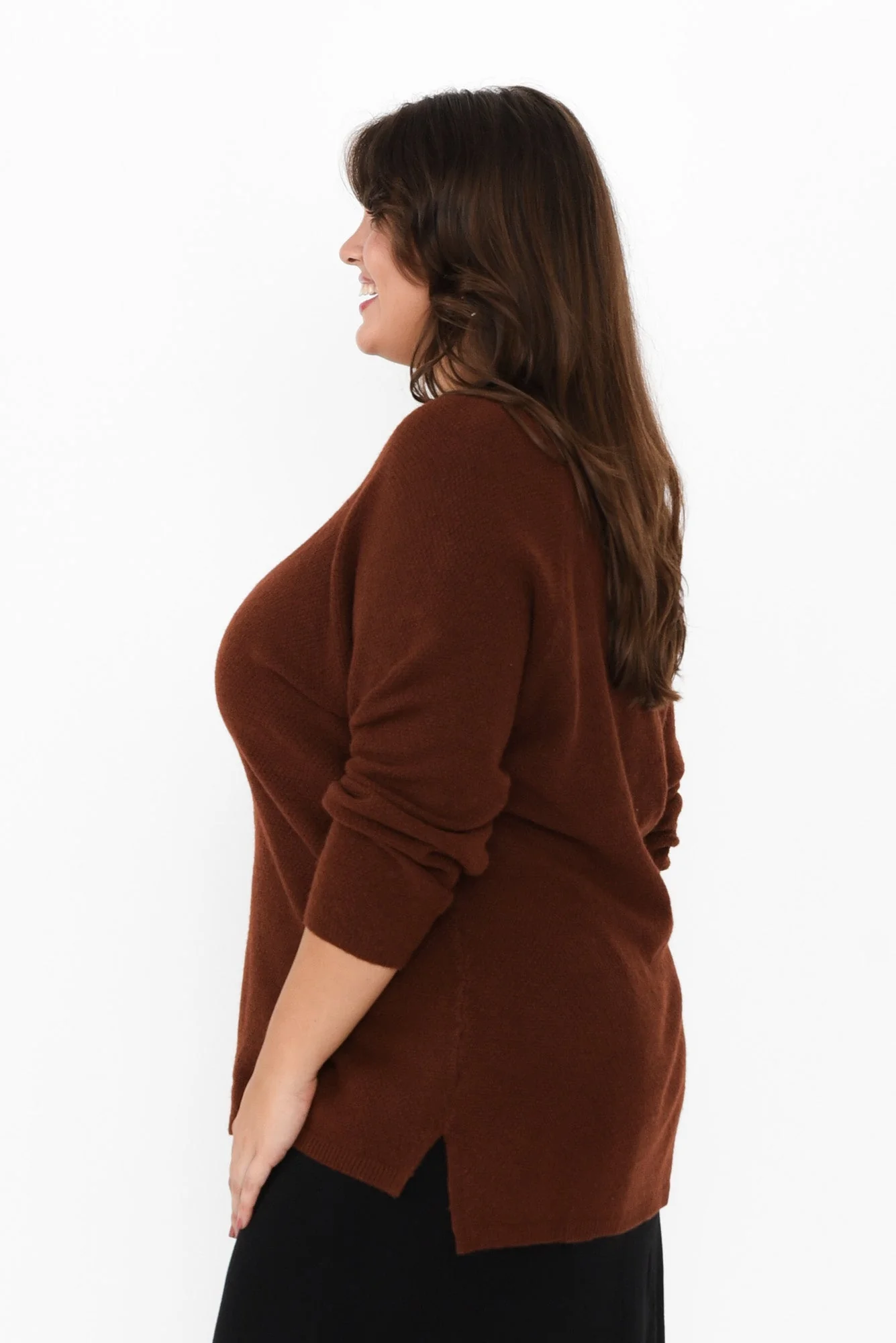 Sylvie Chocolate Knit Jumper - Image 8