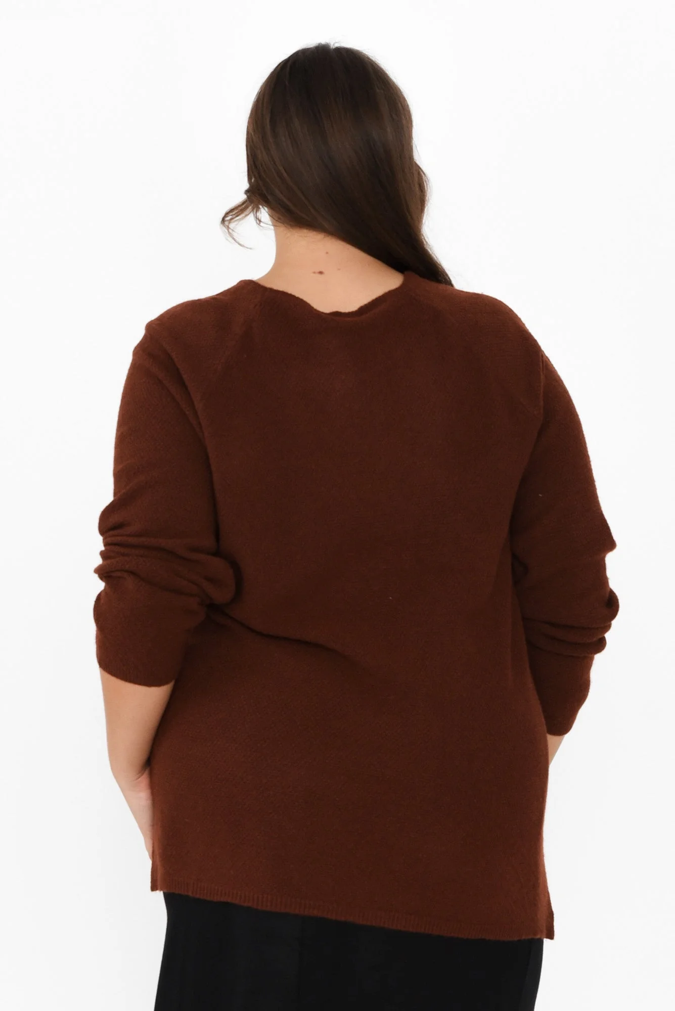 Sylvie Chocolate Knit Jumper - Image 9