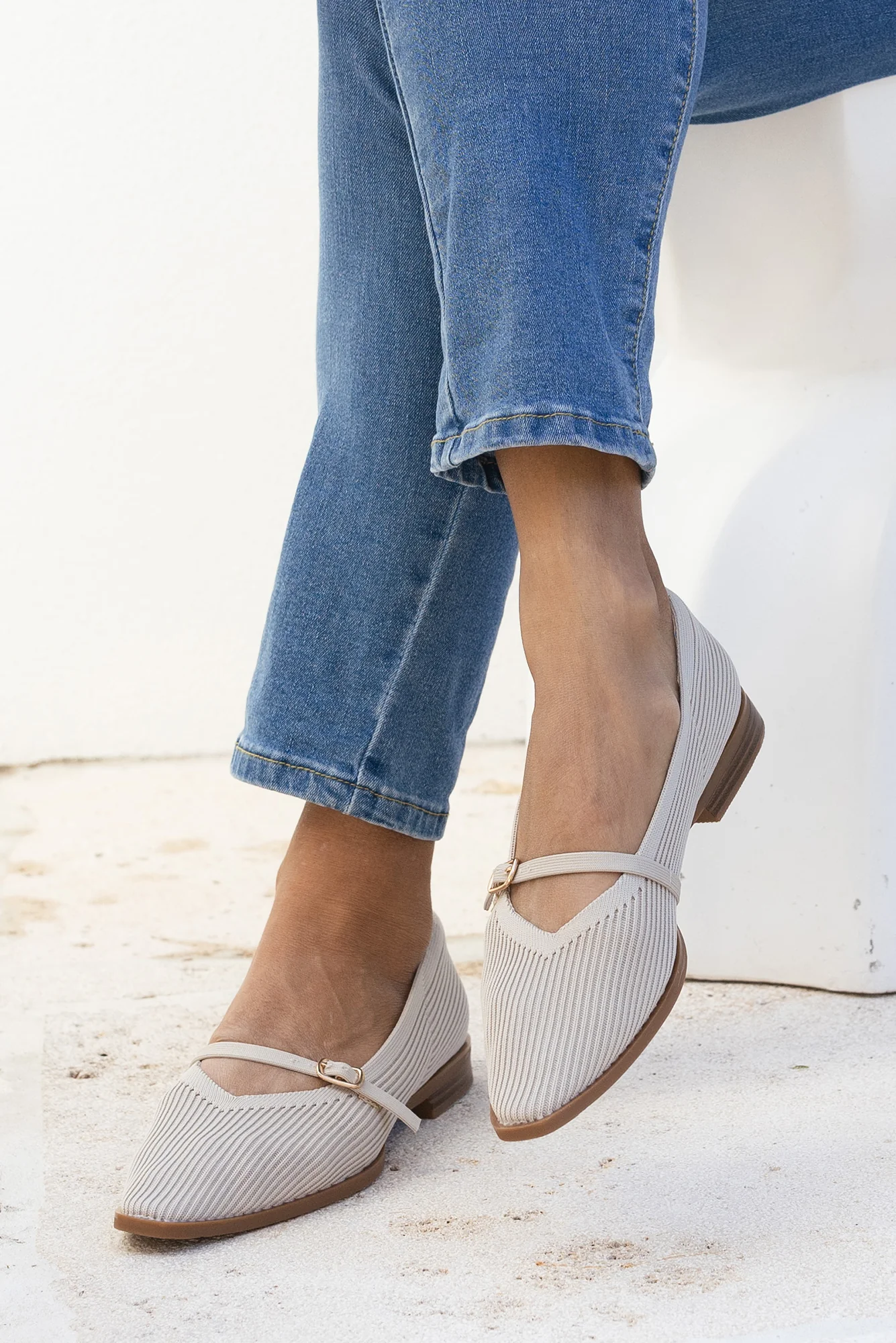 Syri Taupe Ballet Flat - Image 2