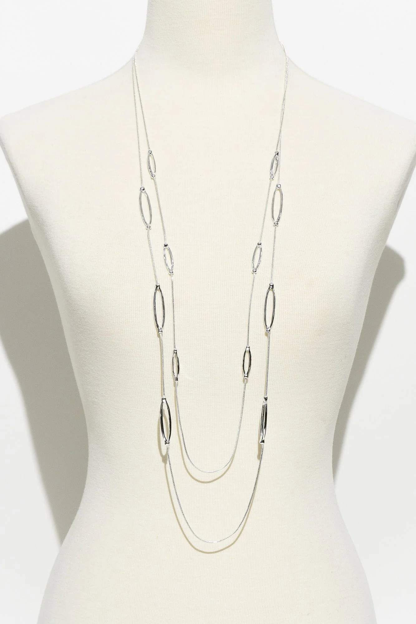 Taji Silver Layered Necklace - Image 2