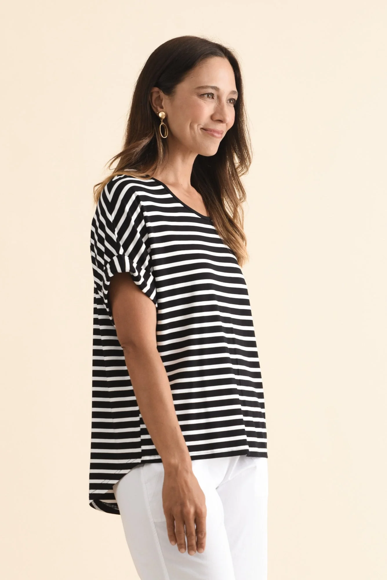 Talullah Black Stripe Bamboo Top - Image 3