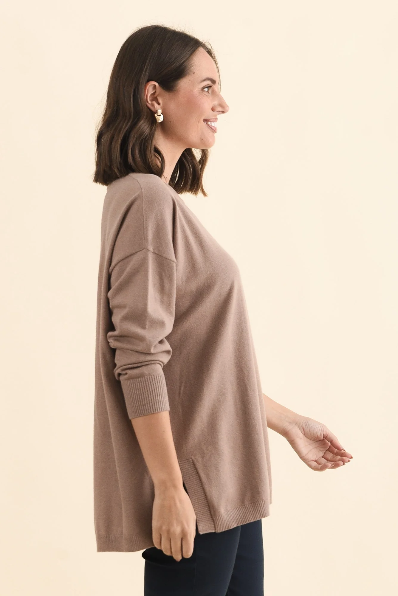 Tanner Mocha Knit Jumper - Image 4
