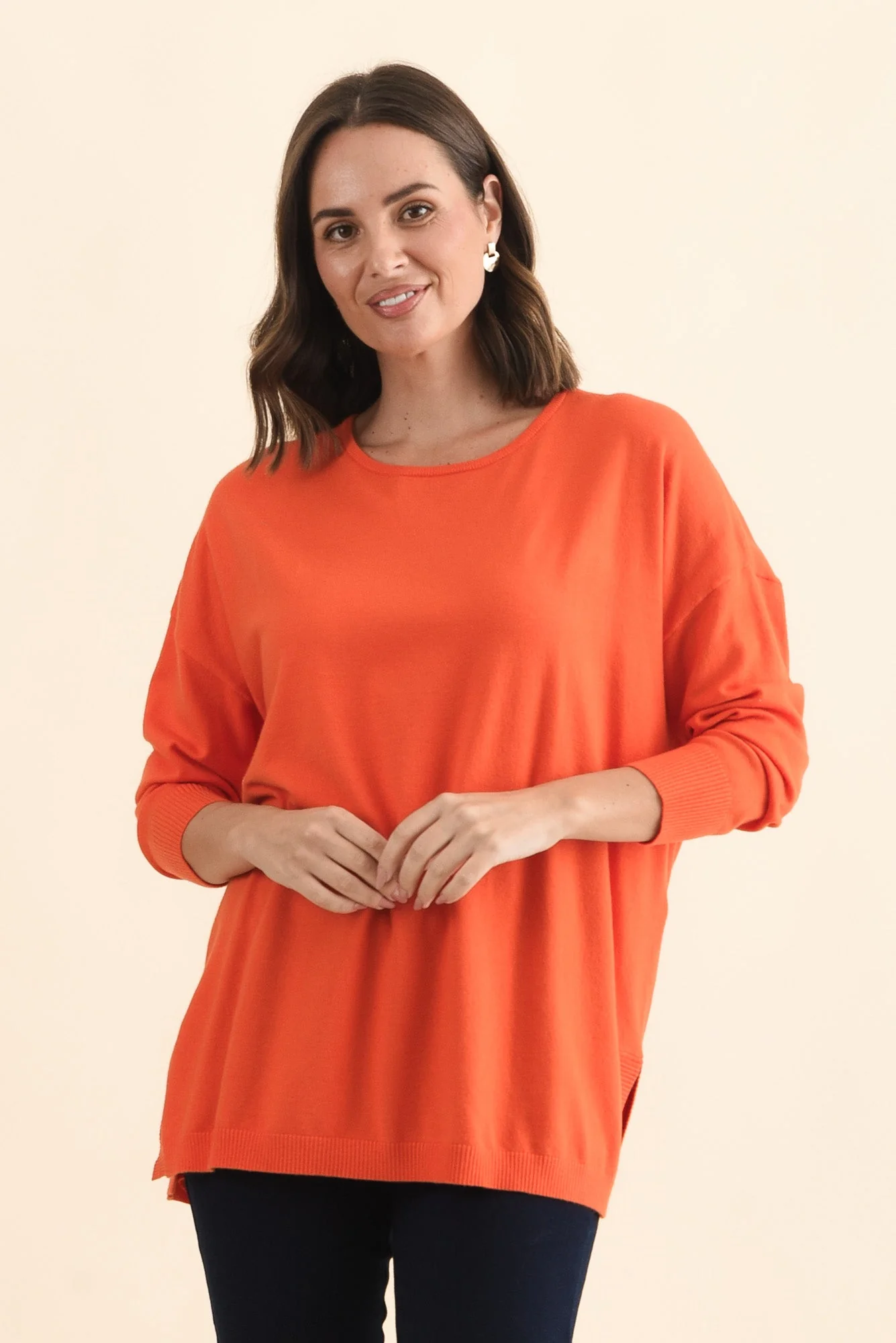 Tanner Orange Knit Sweater - Image 2