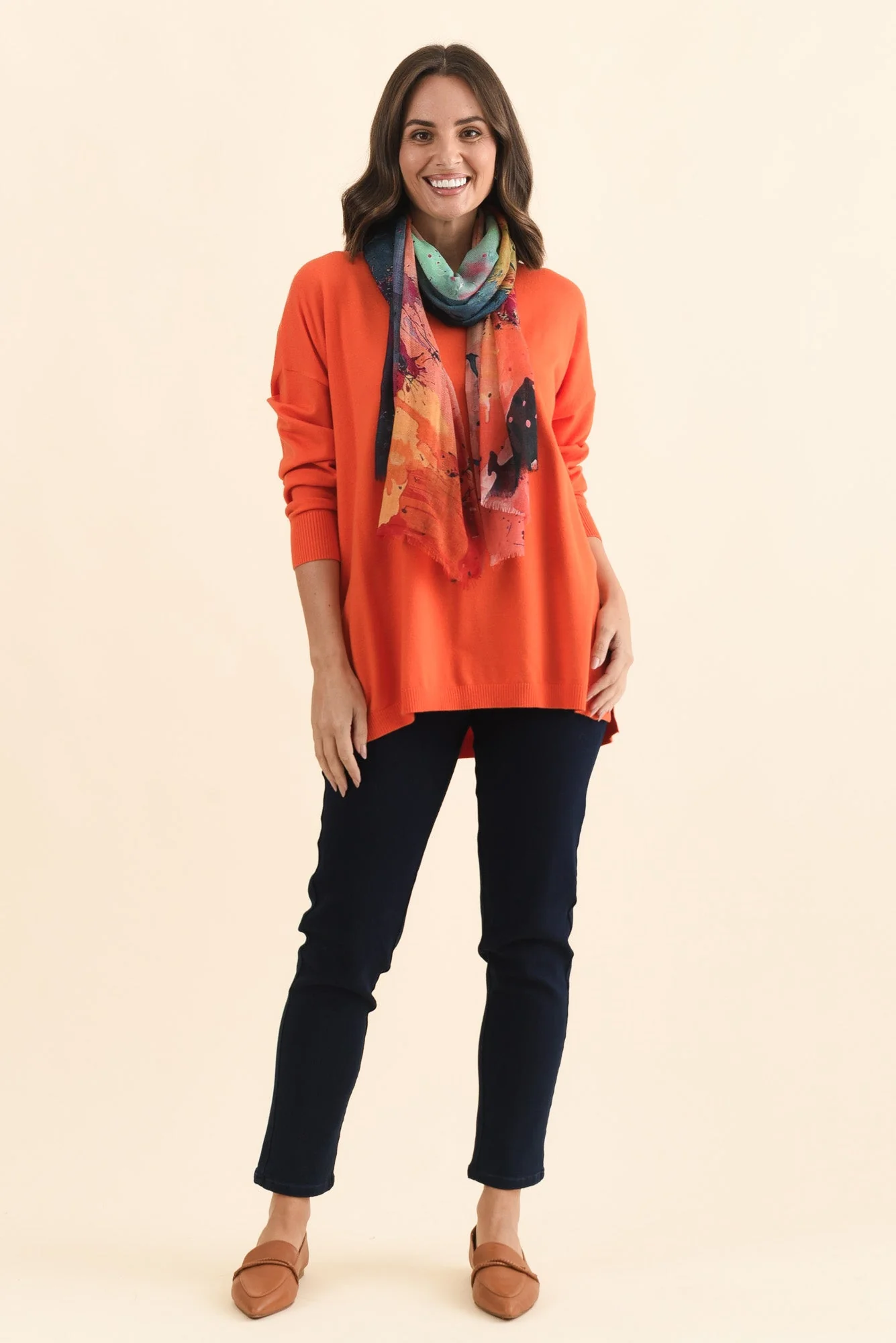 Tanner Orange Knit Sweater - Image 3