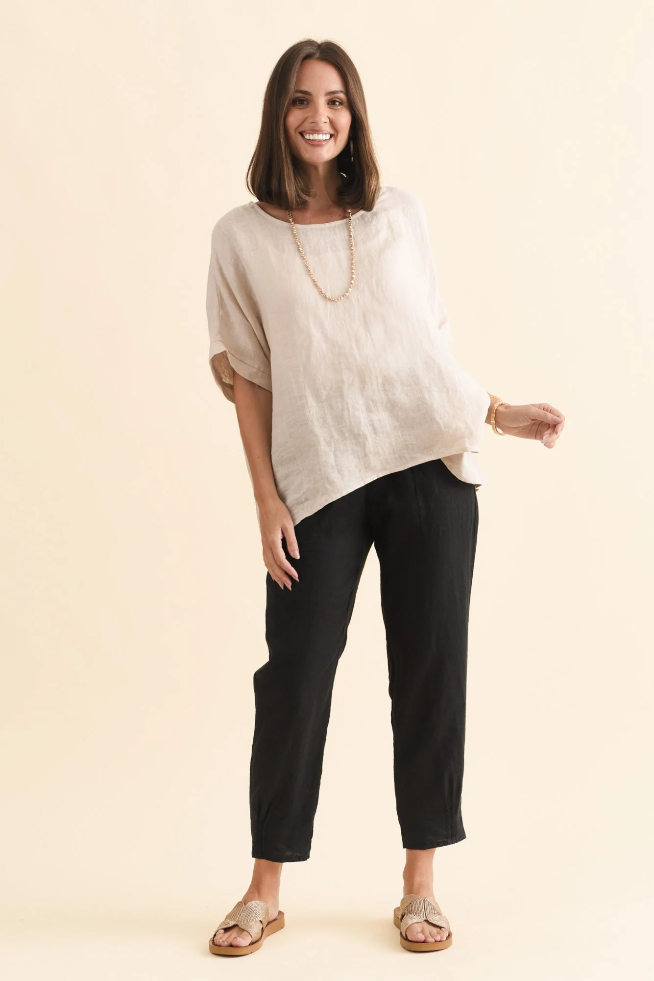 Tatum Black Linen Pants - Image 6